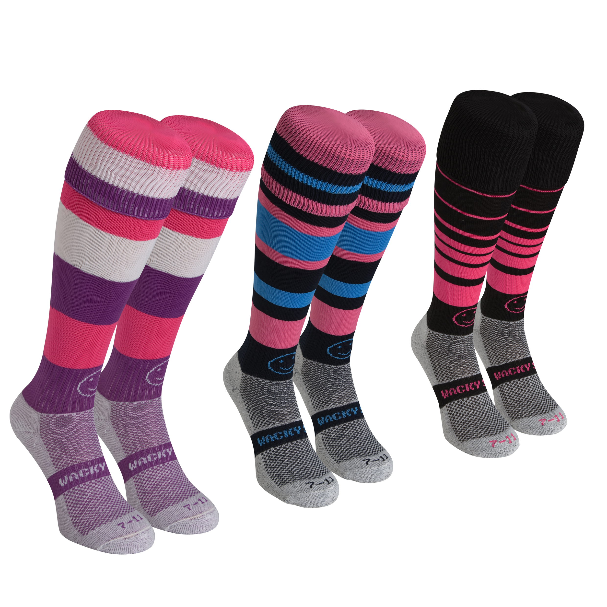 WackySox Smooth As Ice Socks - 3 Pack - Size 12-14