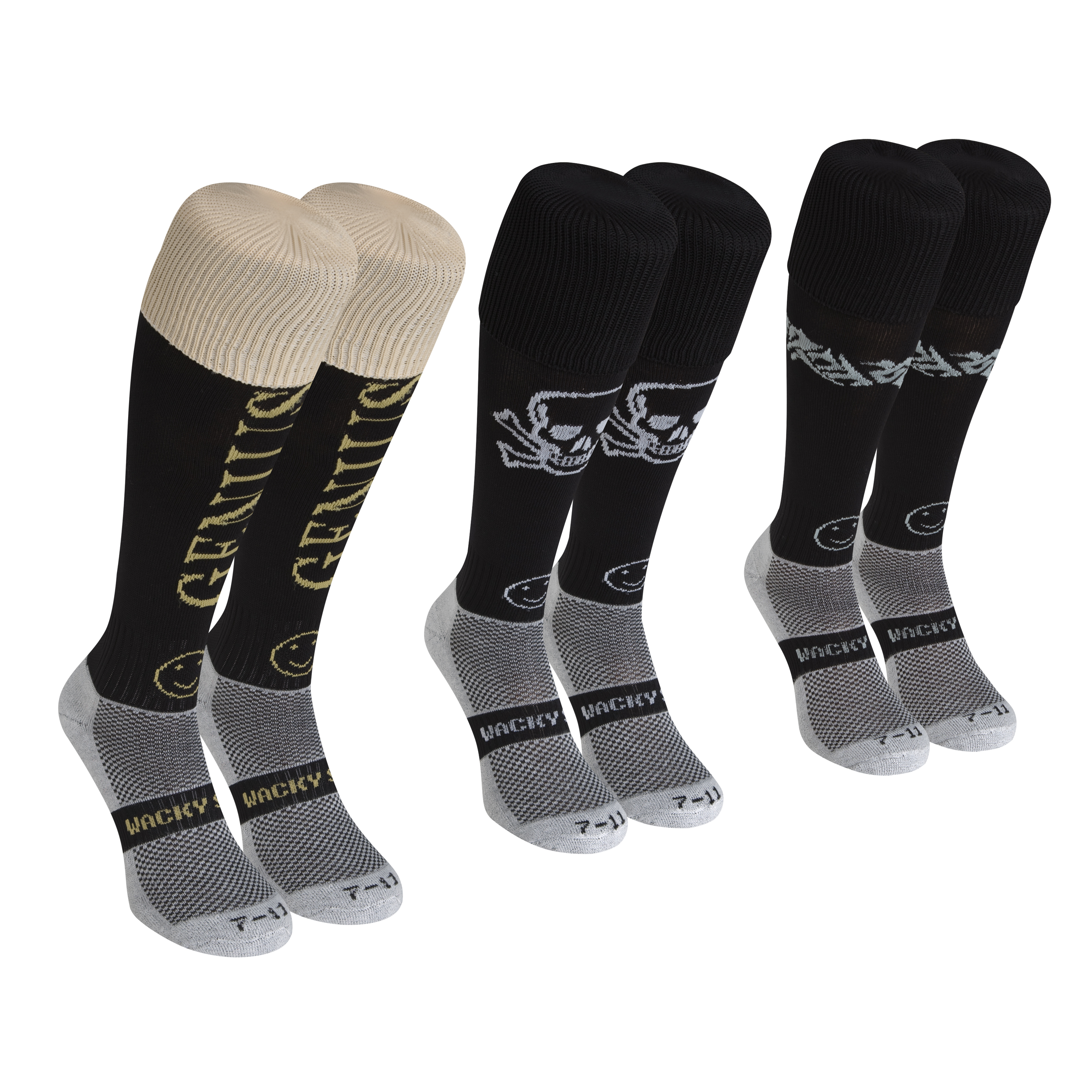 WackySox Black Magic Socks - 3 Pack - Size 12-14