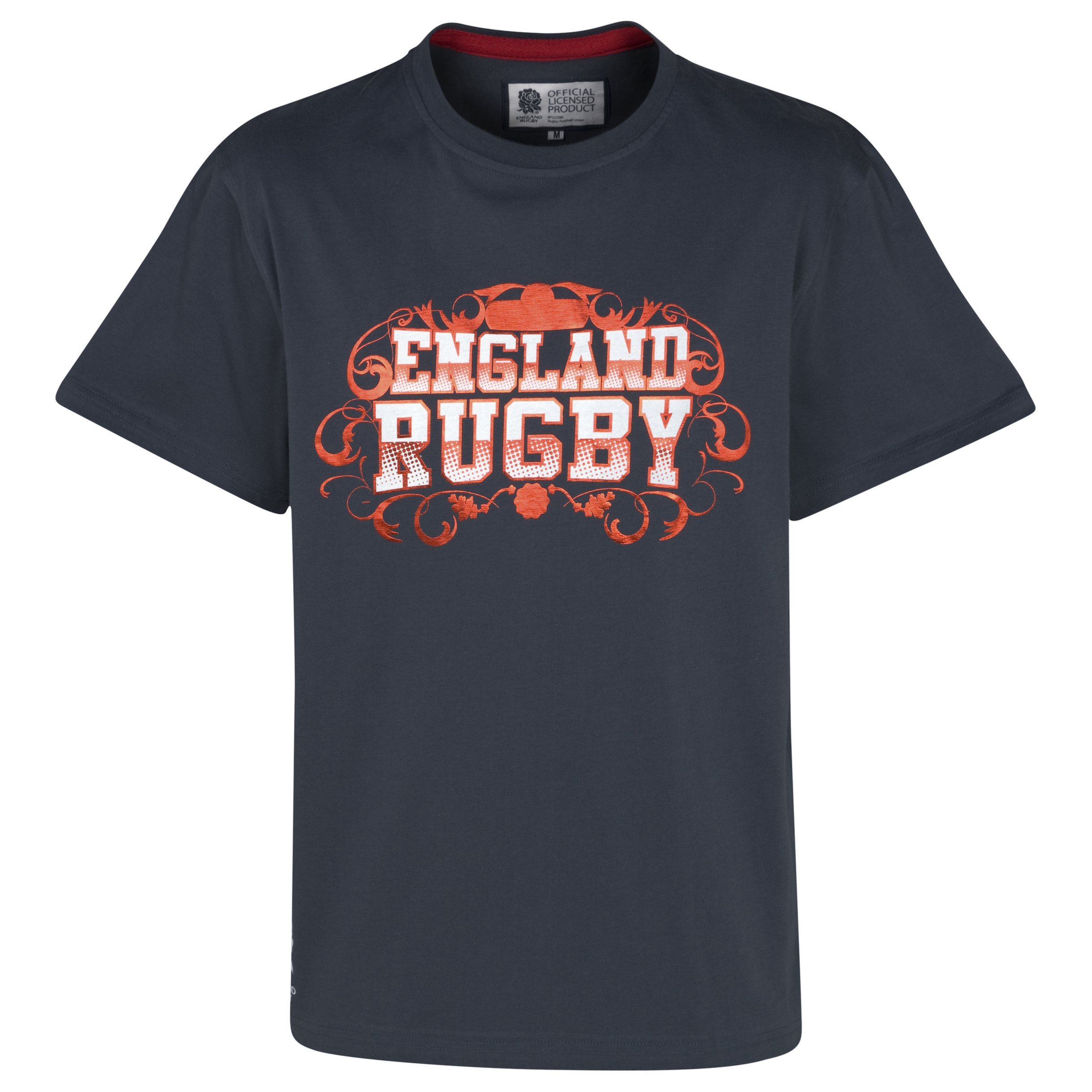 England Rugby Large Print T-Shirt - Navy