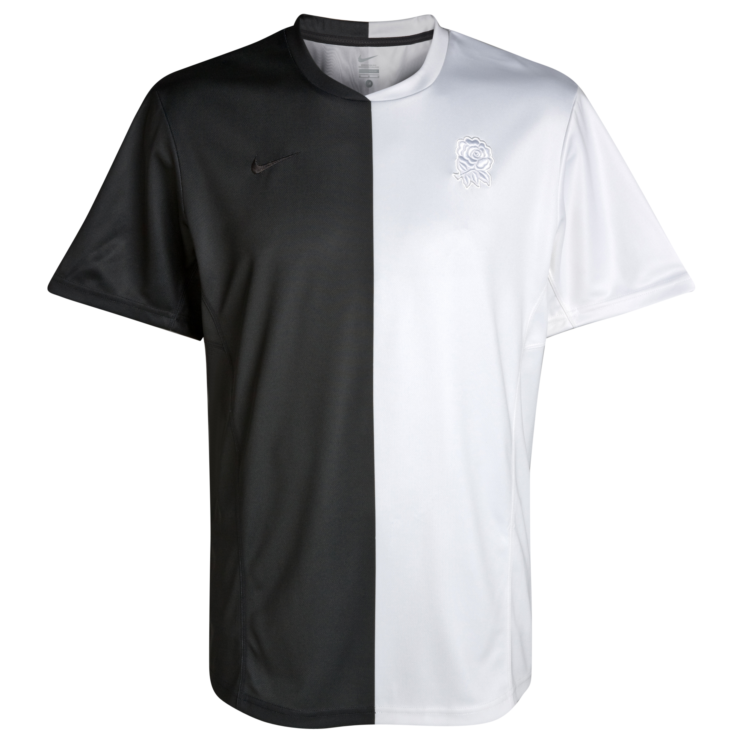 England Rugby Splitter Jersey - Black/White