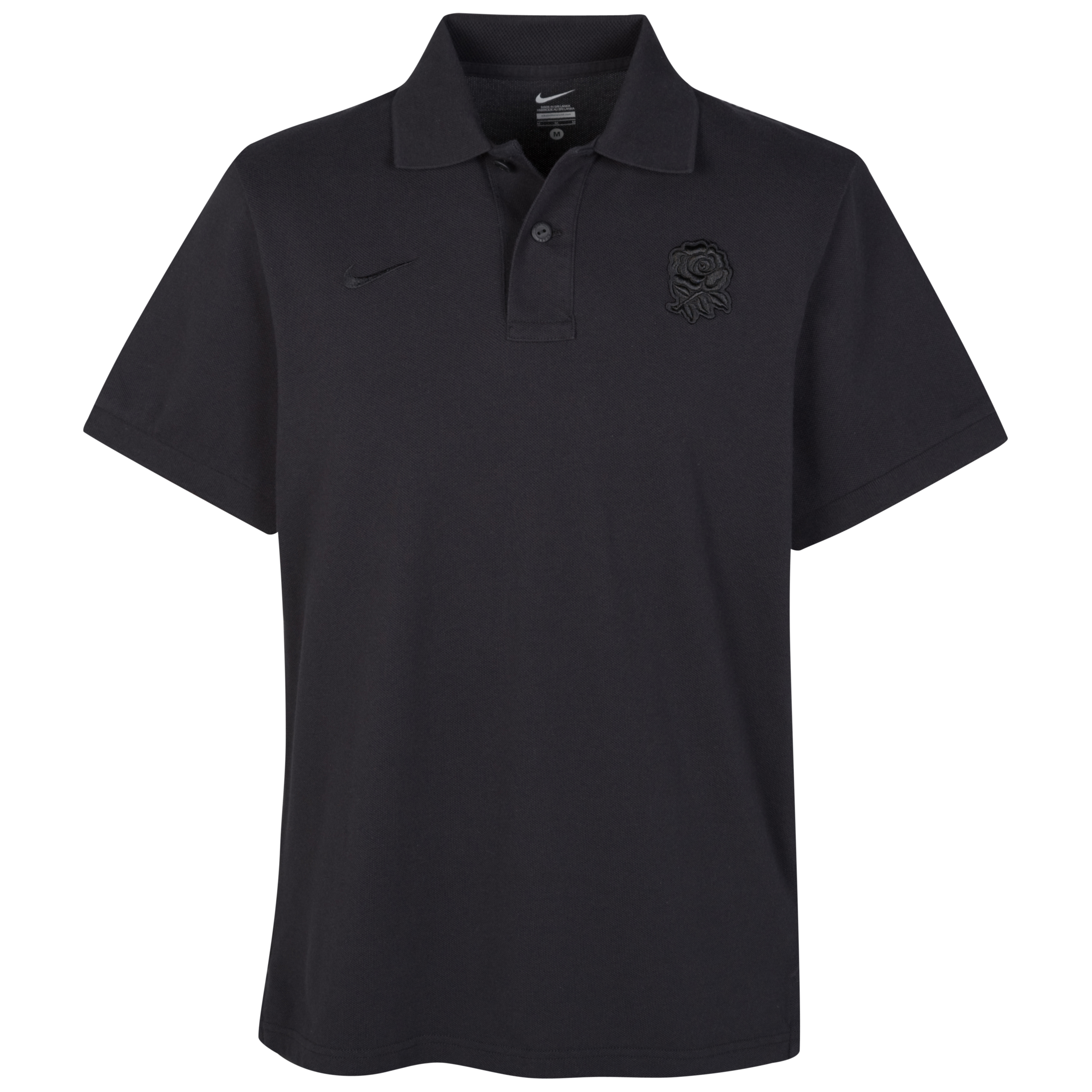 England Rugby Tonal Grand Slam Polo - Black-Black