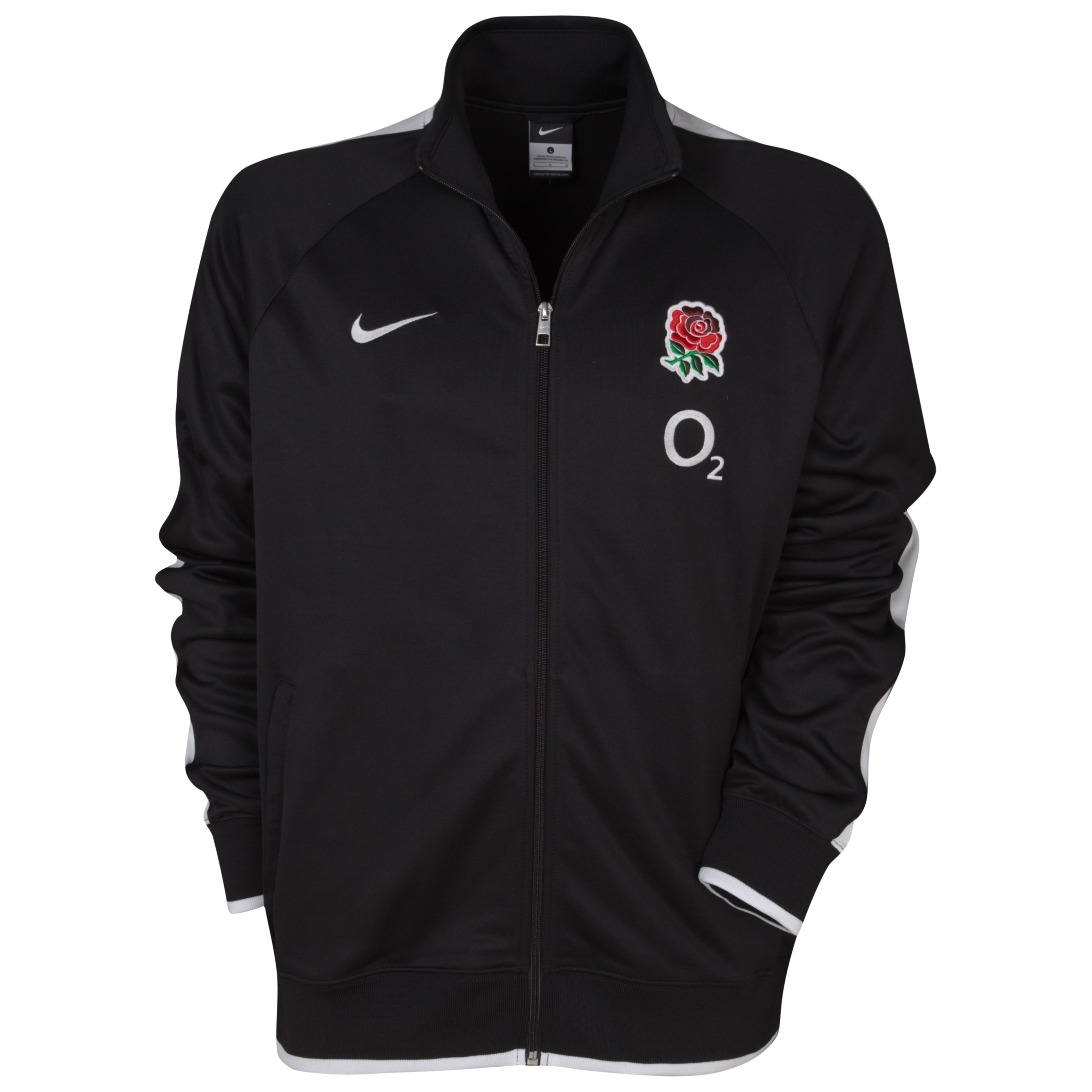 England Rugby Trainer Jacket - Black-White