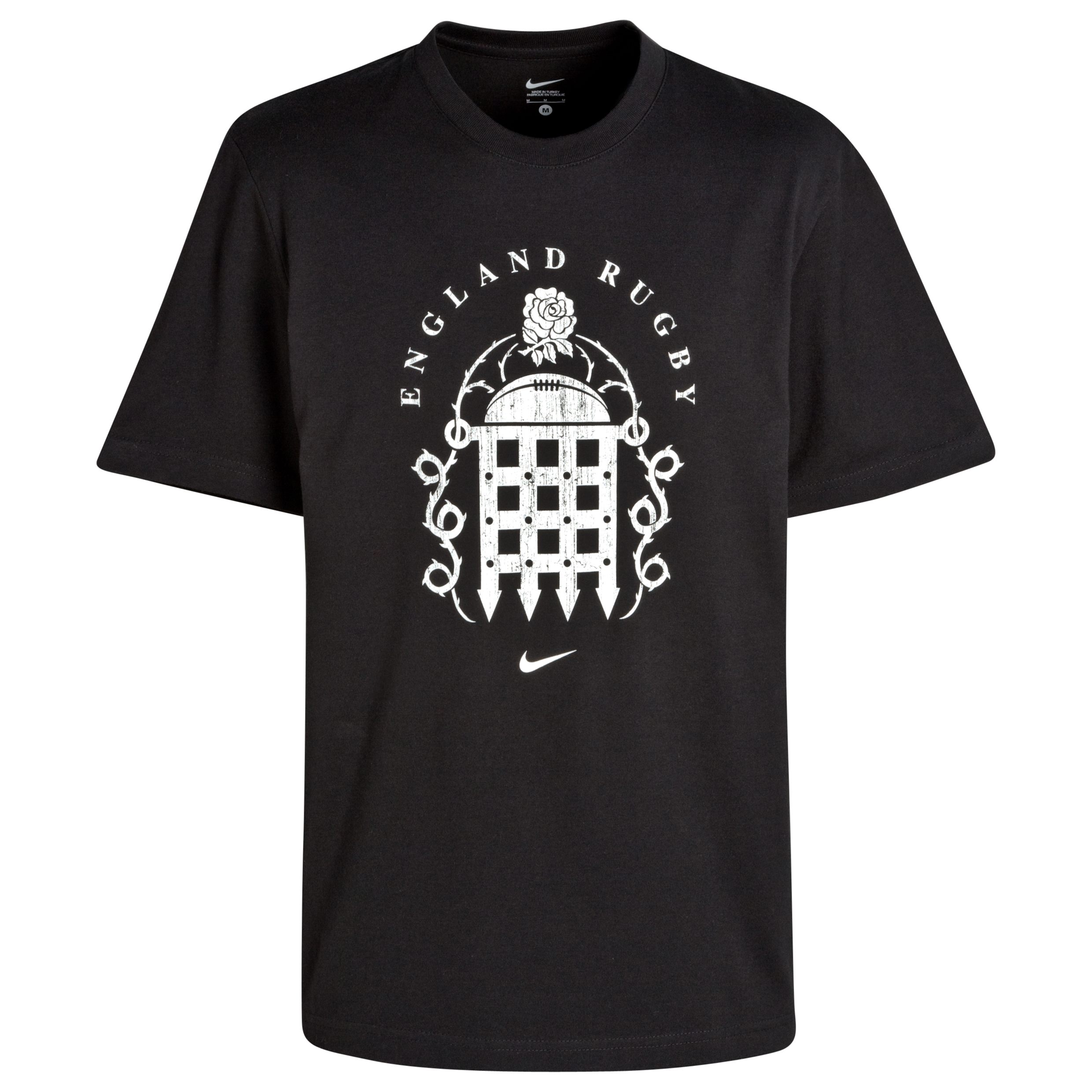 England Rugby Team T Shirt Black~White