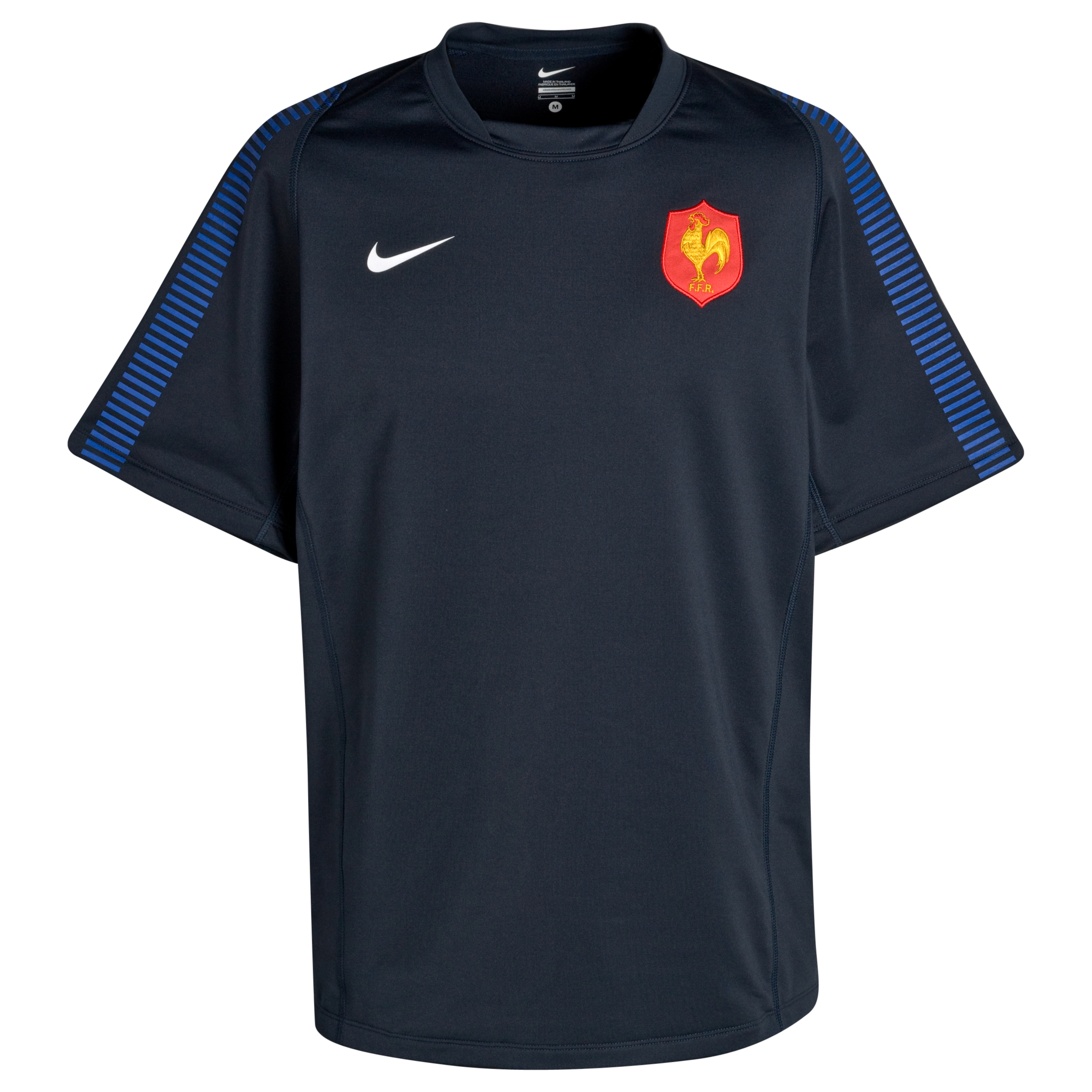 France Rugby Training Jersey - Old Royal-Dark Obsidian