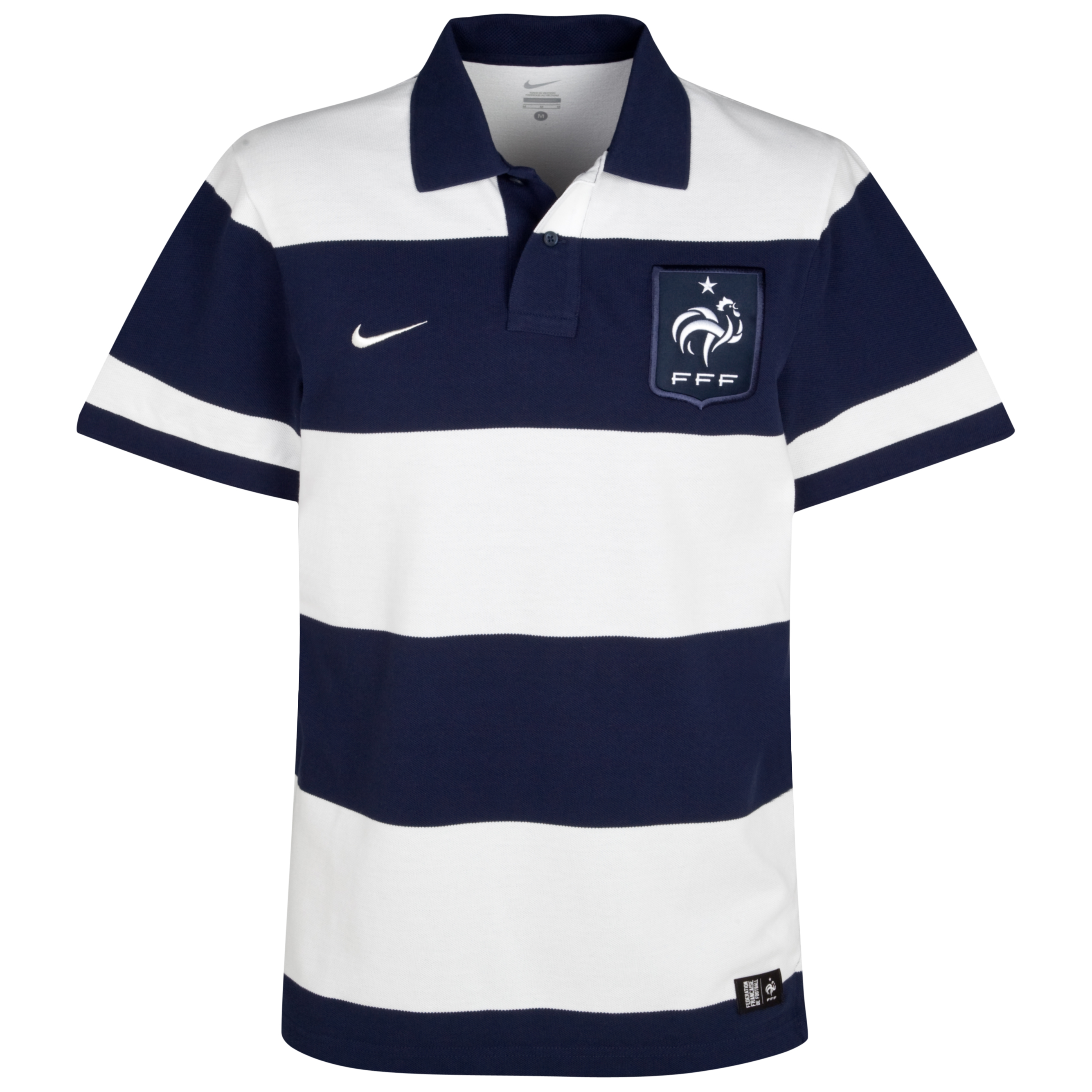 France Authentic Grand Slam Polo Shirt - Obsidian/Summit White/Summit White.