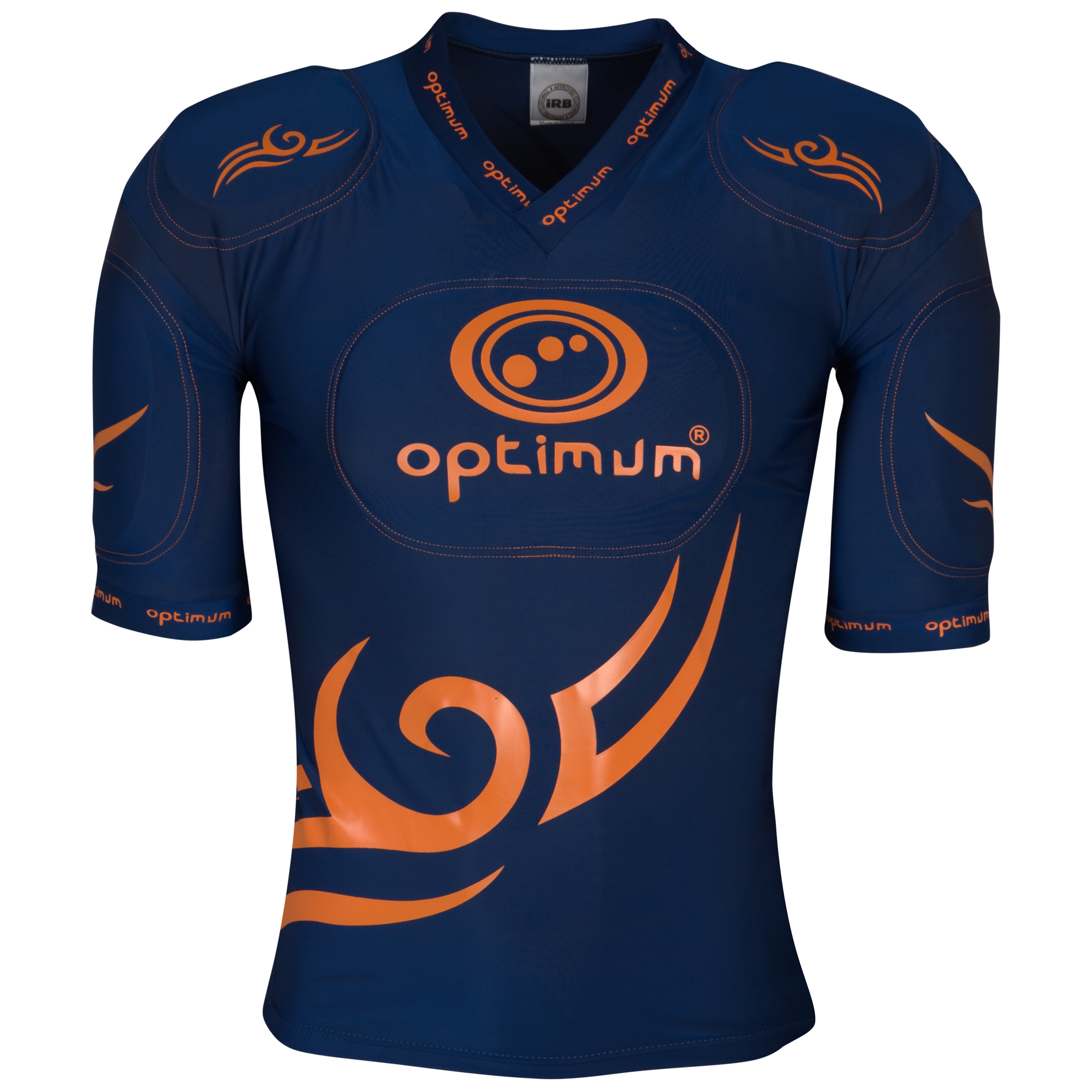 Optimum Five Pad Tribal Protective Top - Navy-Orange