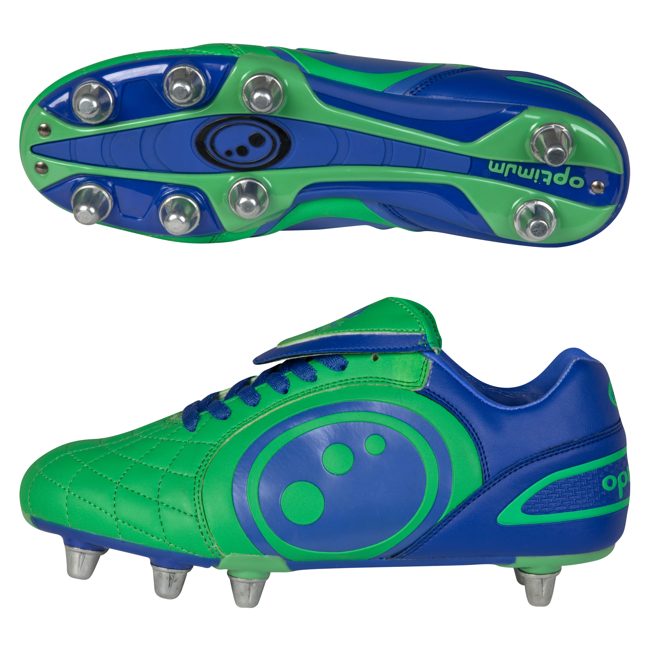 Optimum Eclipse Rift Rugby Boot - Green-Blue