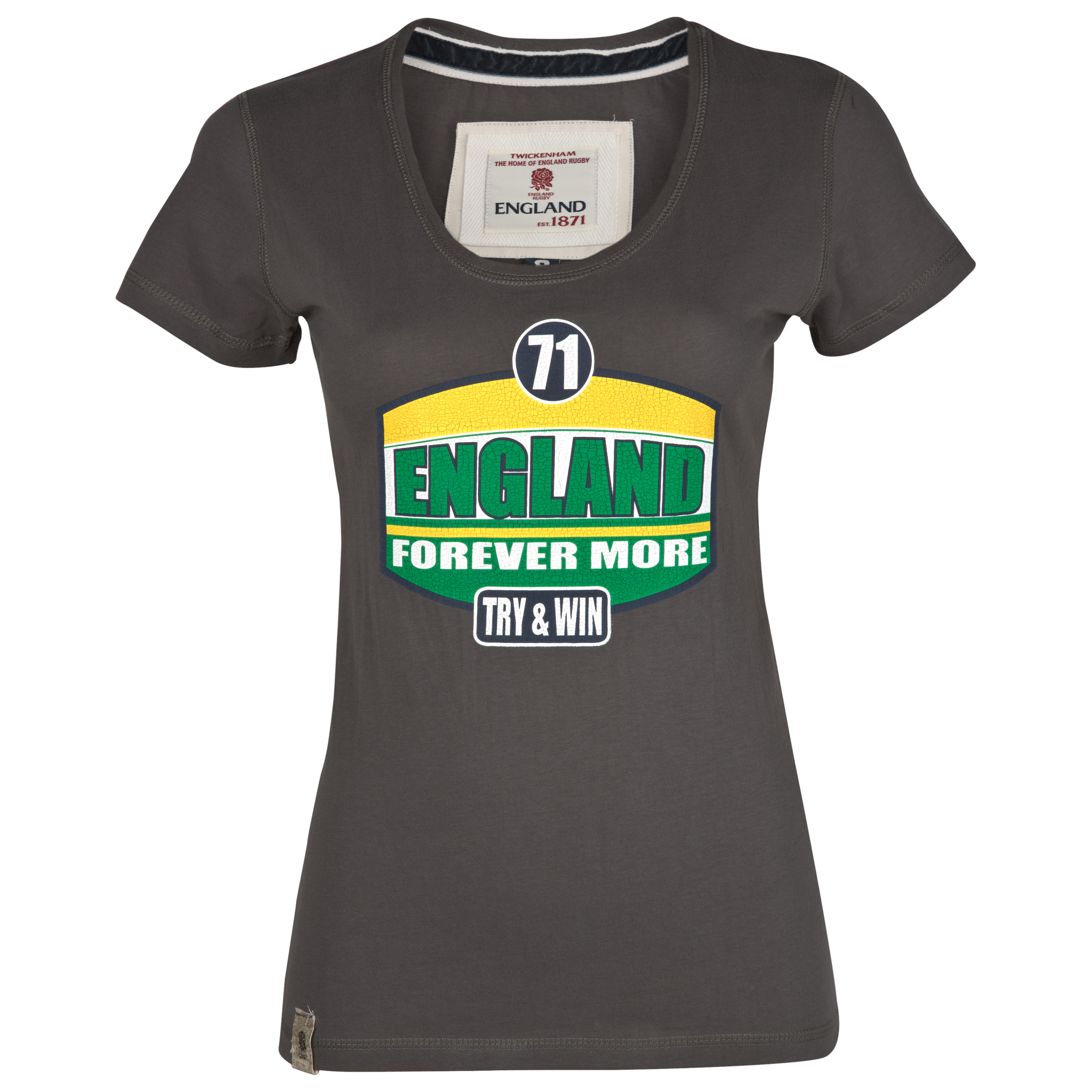 England Rugby Cotton T-Shirt - Dark Gray