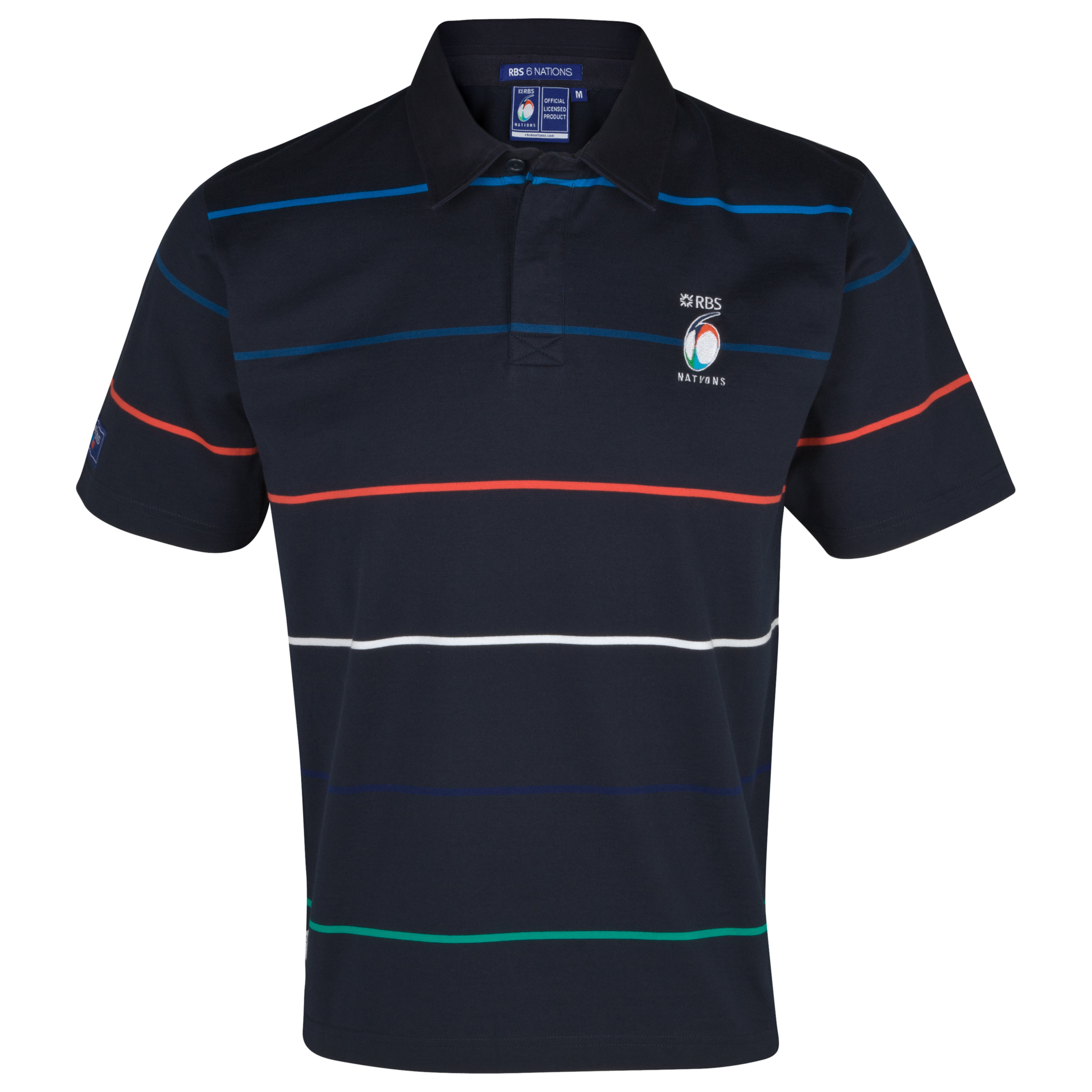 RBS 6 Nations Striped Rugby Shirt.
 