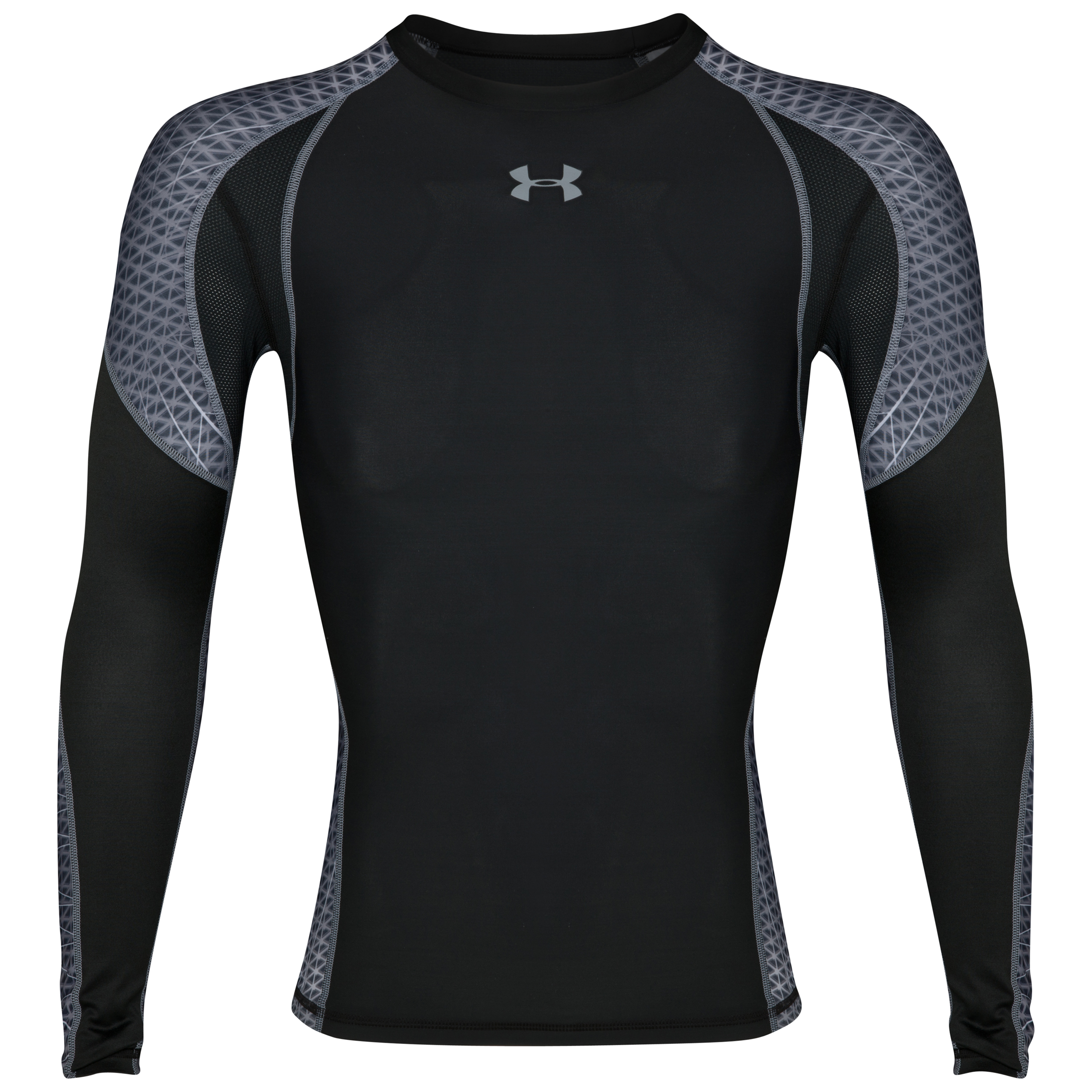 Under Armour Warp Speed Baselayer Top - Black/Steel - Long Sleeve