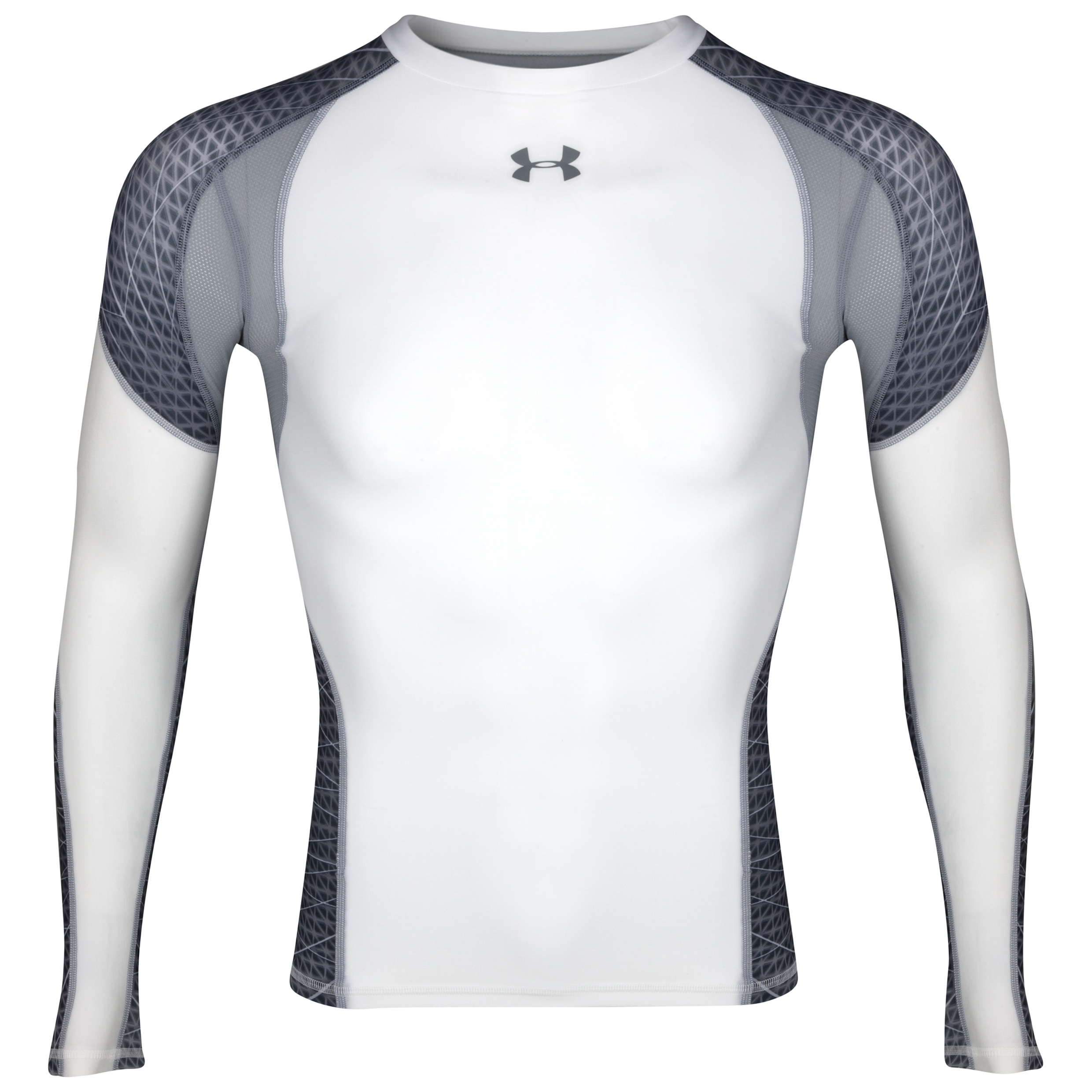 Under Armour Warp Speed Baselayer Top - White/Steel - Long Sleeve
