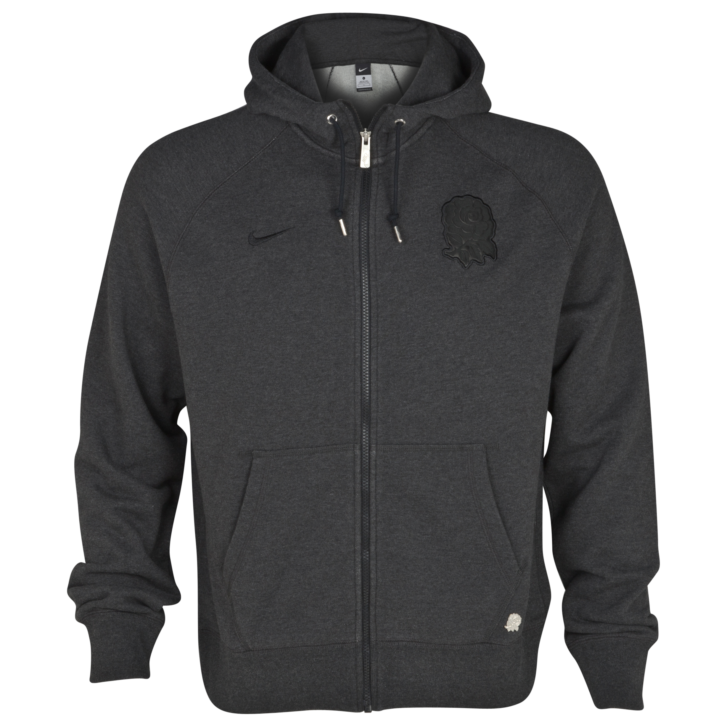 England Rugby Tournement AW77 Hoody - Black Heather-Black