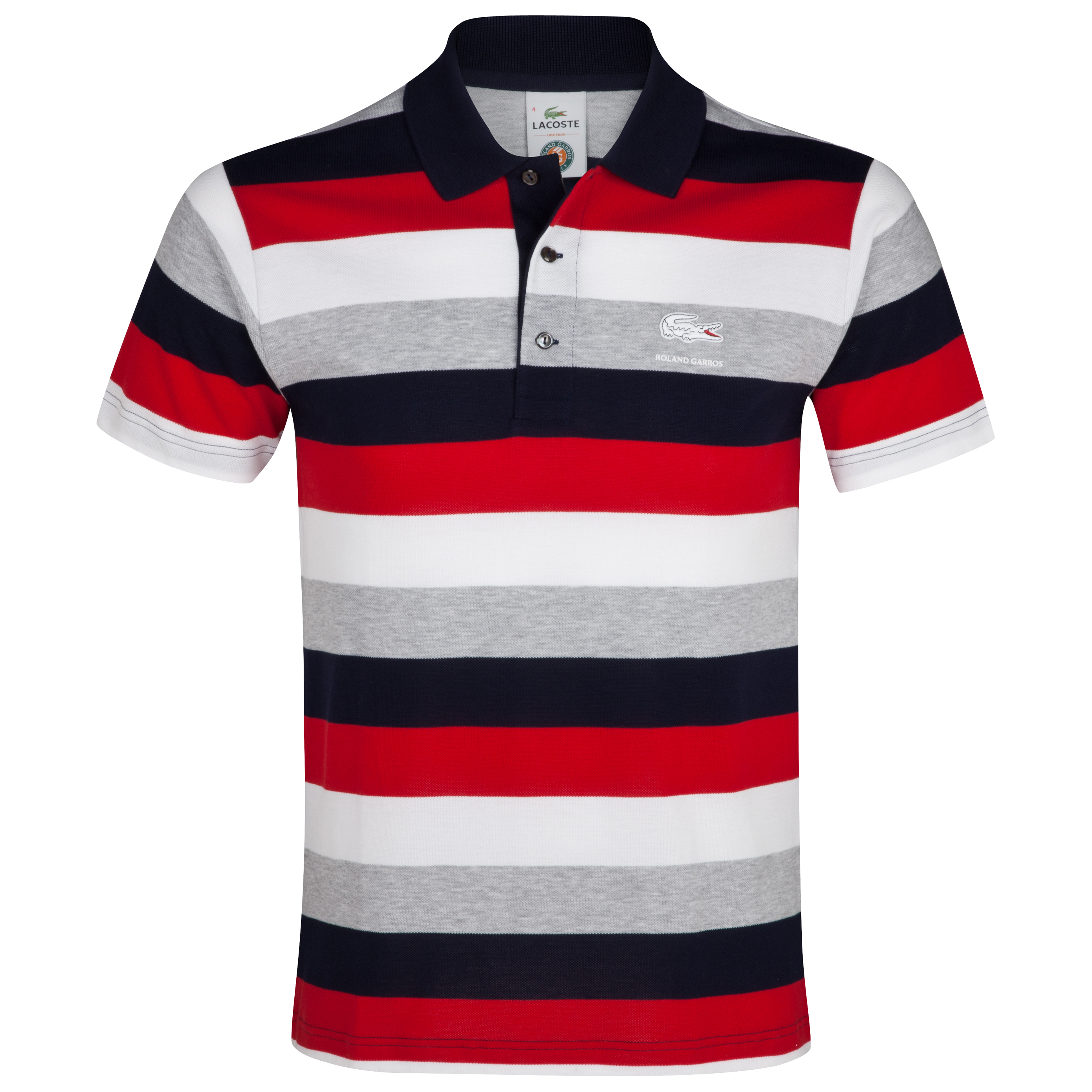 Roland-Garros Raye Polo - Mens Red