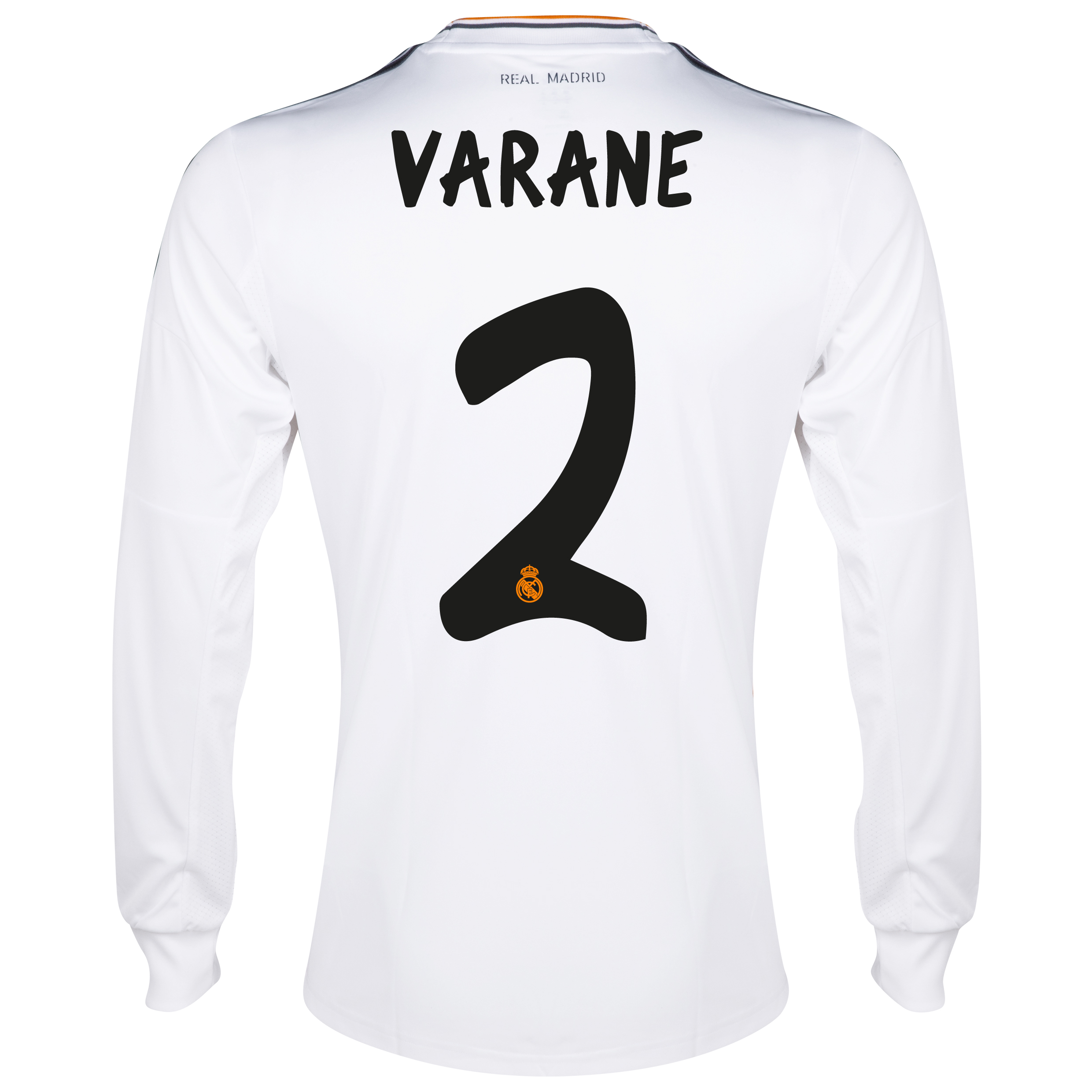 Camiseta 1ª Equipación Real Madrid 2013/14 manga larga con 2  Varane − Hombre