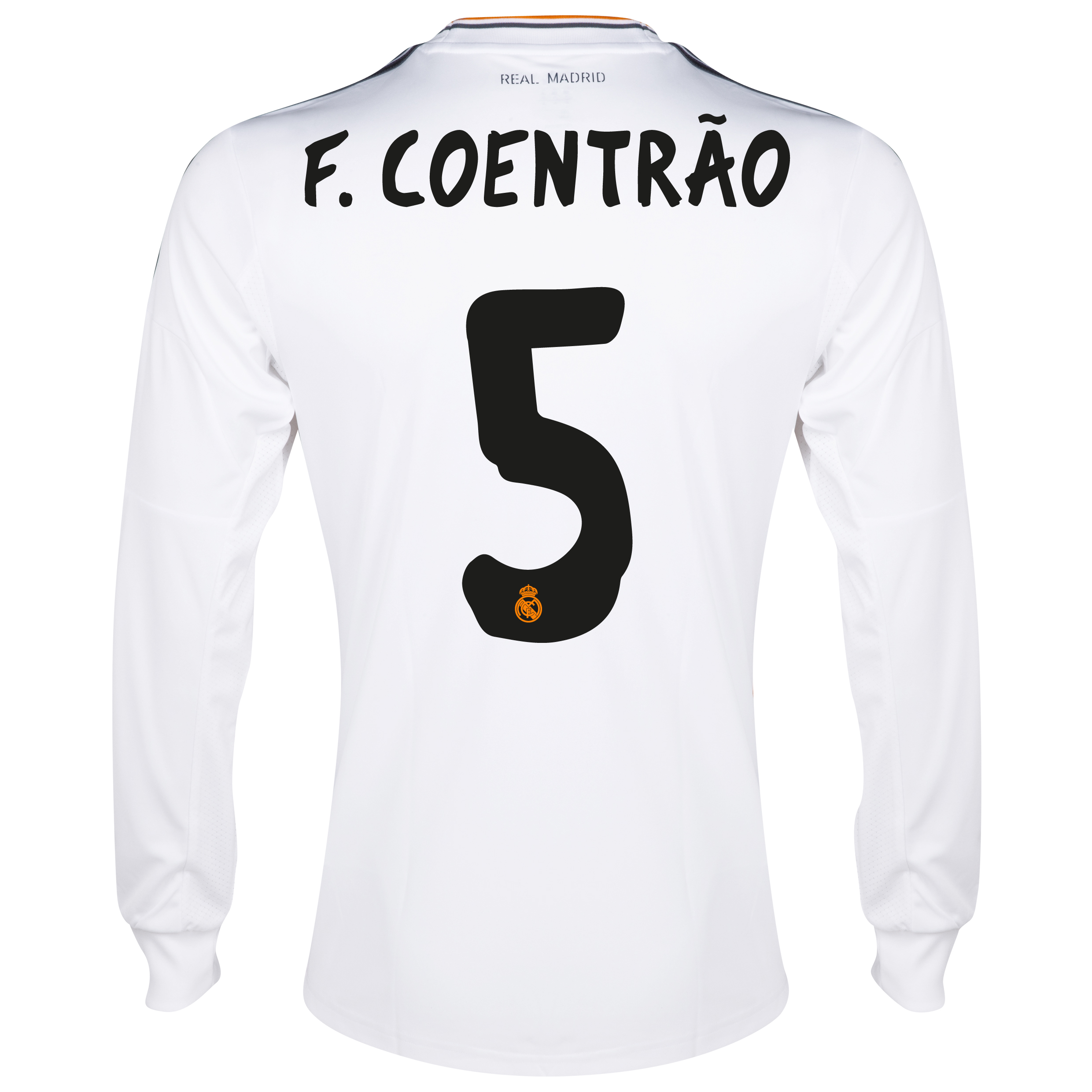 Camiseta 1ª Equipación Real Madrid 2013/14 manga larga con 5  F. Coentrão − Hombre