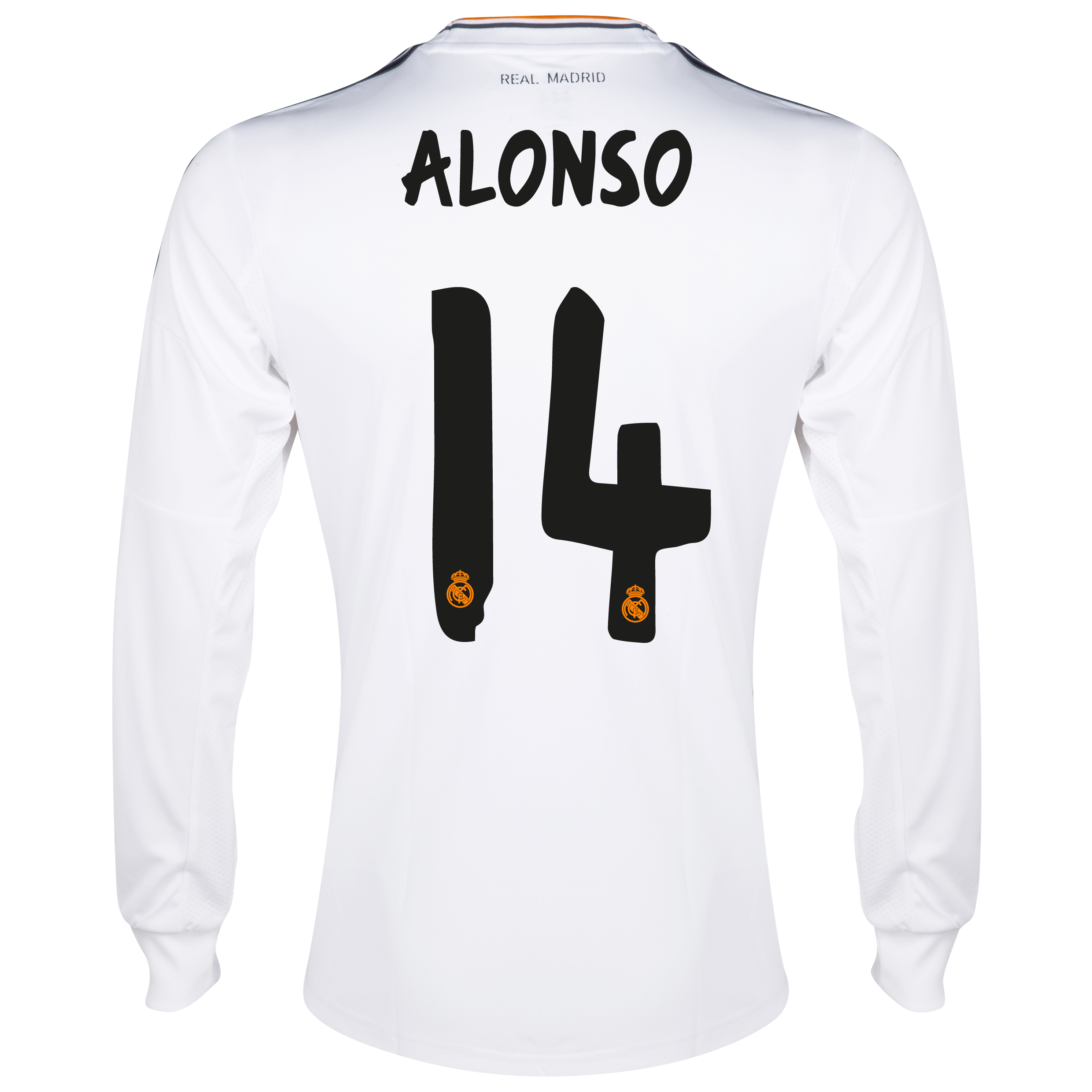 Camiseta 1ª Equipación Real Madrid 2013/14 manga larga con 14  Alonso − Hombre