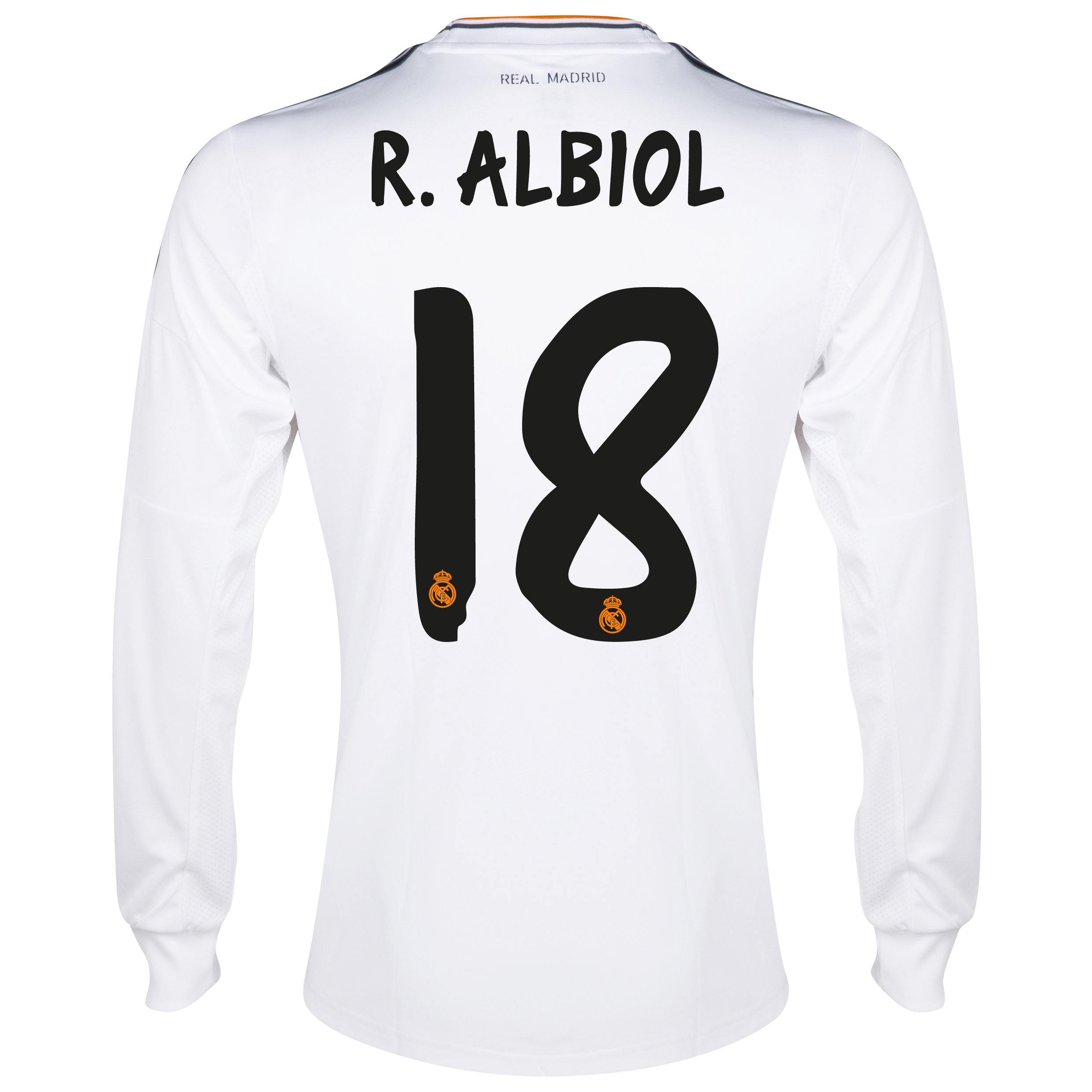 Real Madrid Home Shirt 2013/14 - Long Sleeve with Albiol 18 printing