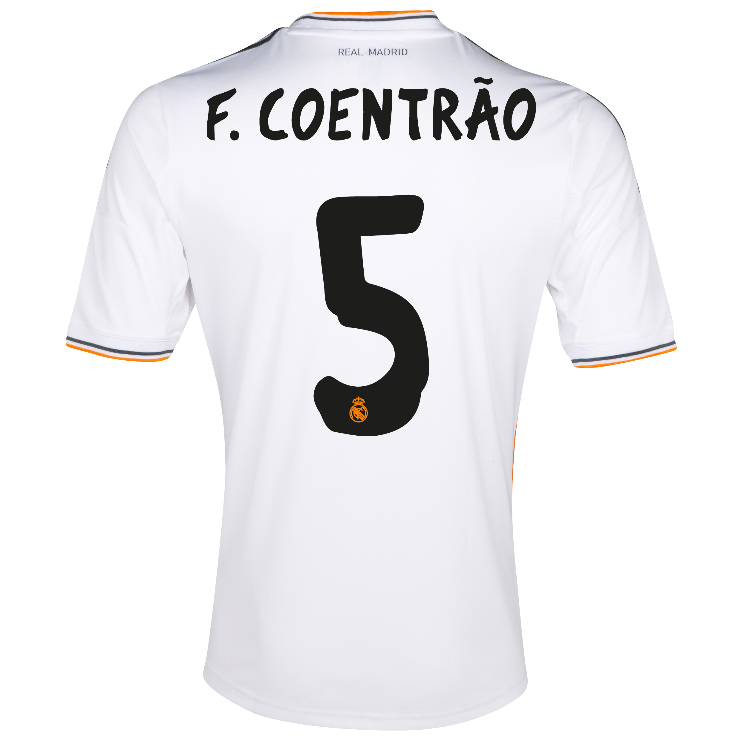 Camiseta 1ª Equipación Real Madrid 2013/14 manga corta con 5  F. Coentrão − Niños