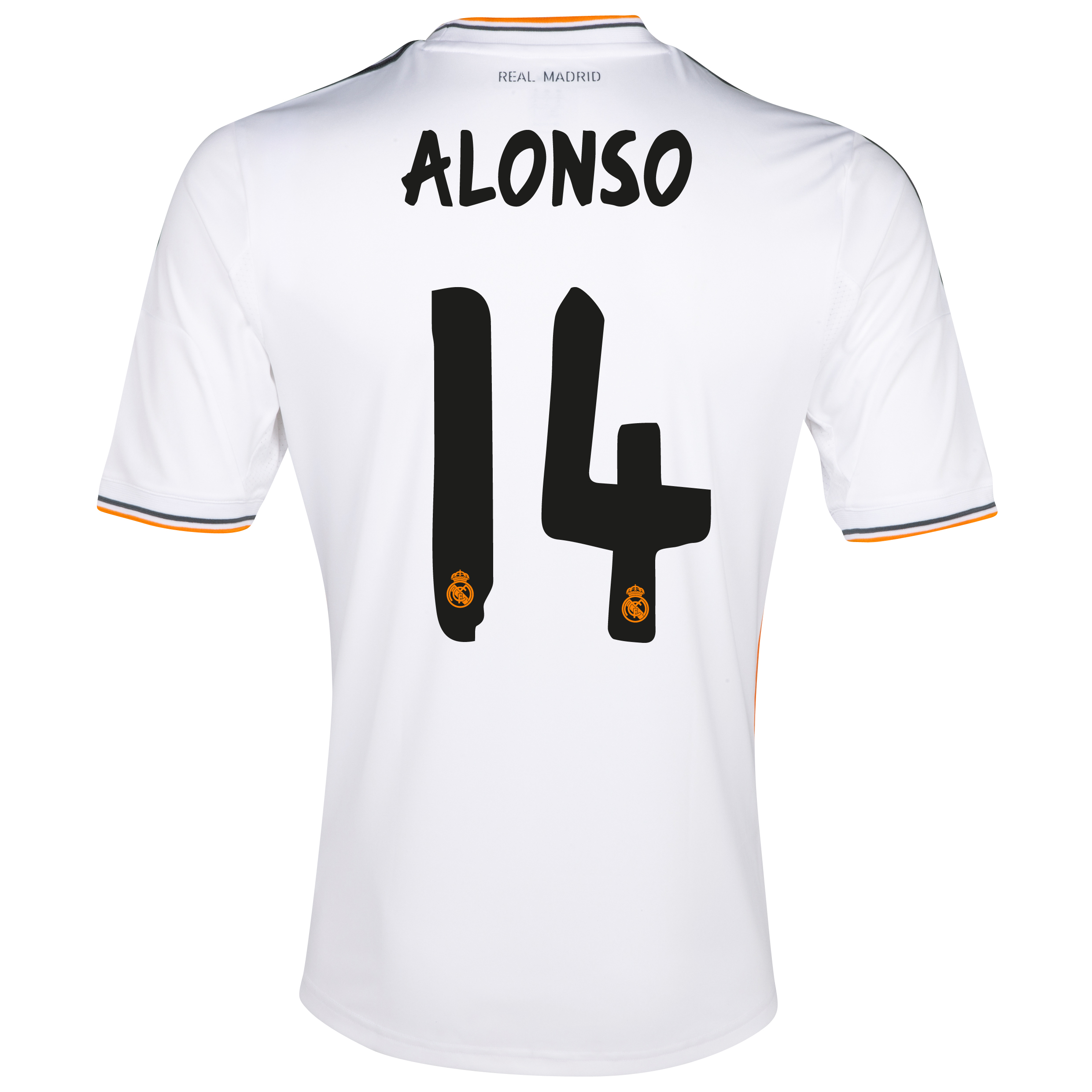 Real Madrid Home Shirt 2013/14 - Kids with Alonso 14 printing