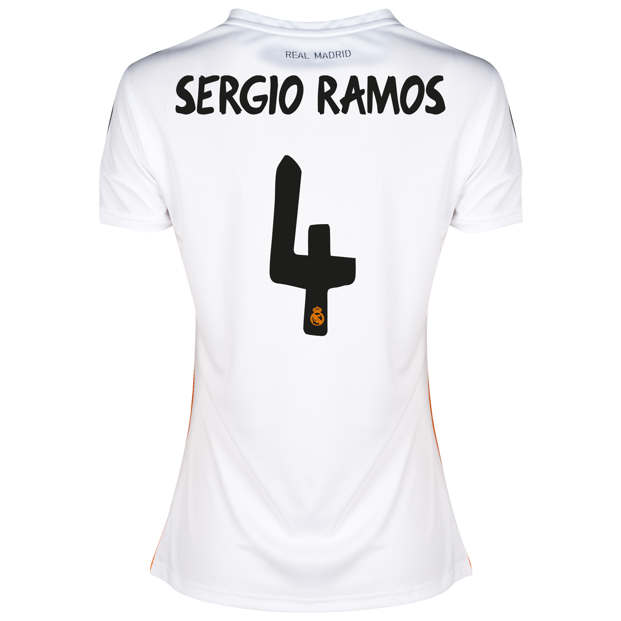 Real Madrid Home Shirt 2013/14 - Womens with Sergio Ramos 4 printing