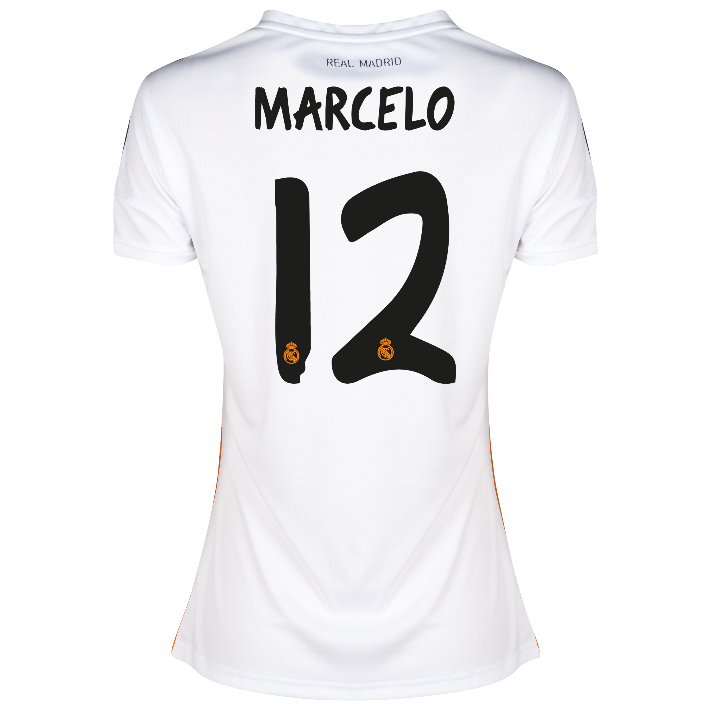 Real Madrid Home Shirt 2013/14 - Womens with Marcelo 12 printing
