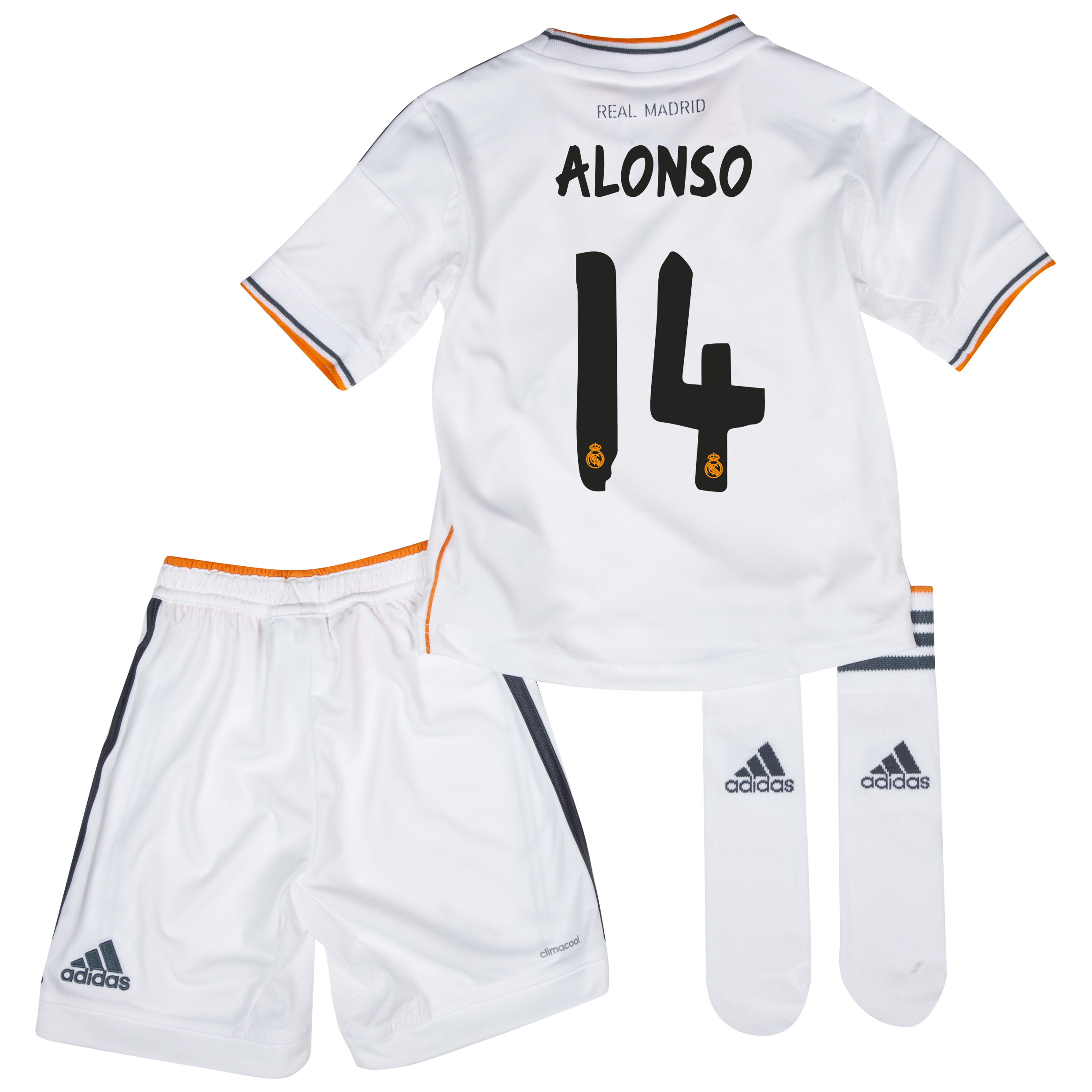 Real Madrid Home Mini Kit 2013/14 with Alonso 14 printing