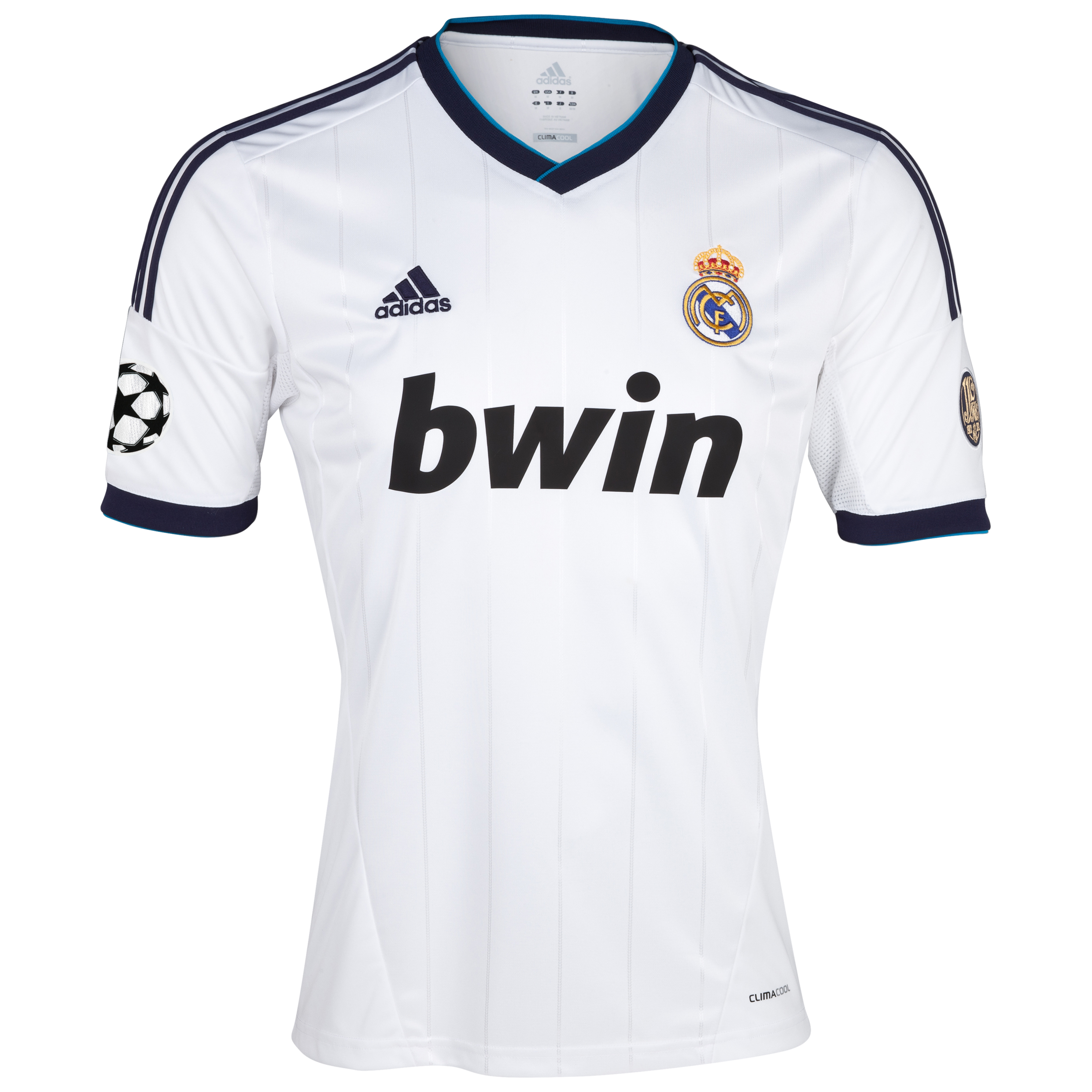 Camiseta 1ª equipación de la Liga de Campeones del Real Madrid 2012/13