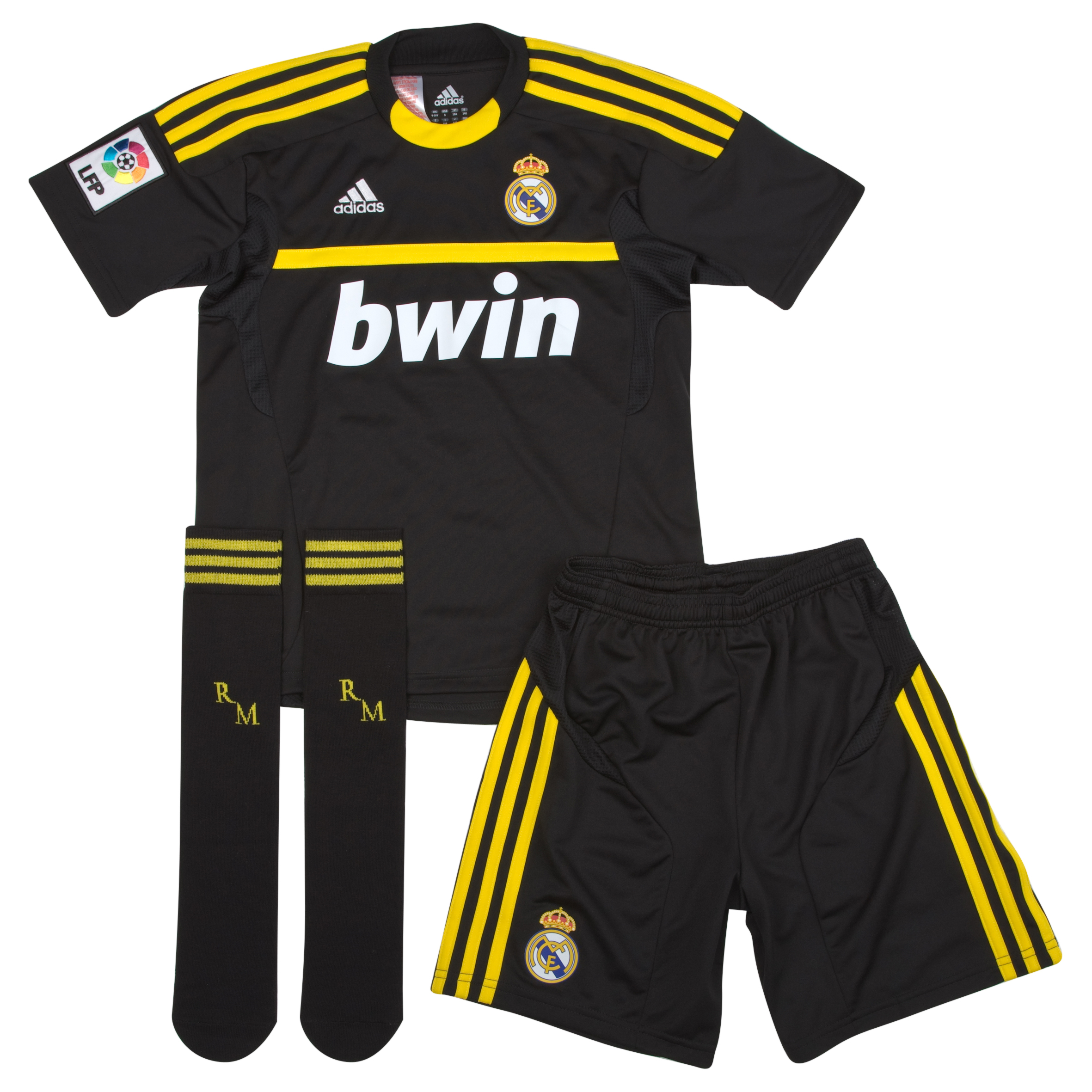 Real Madrid Away Goalkeeper Mini Kit 2011/12 - Black - Youths.