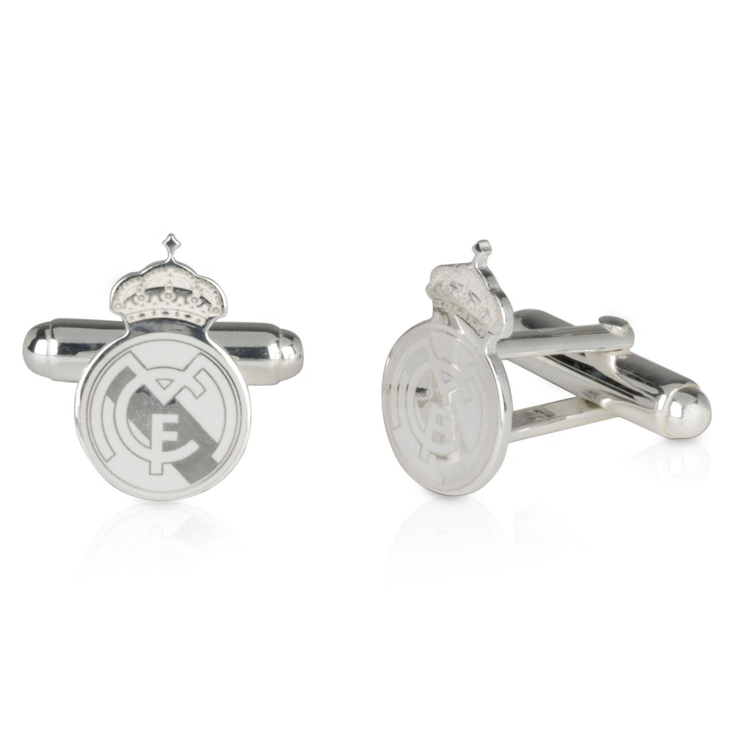 Gemelos con Escudo Real Madrid - Plata