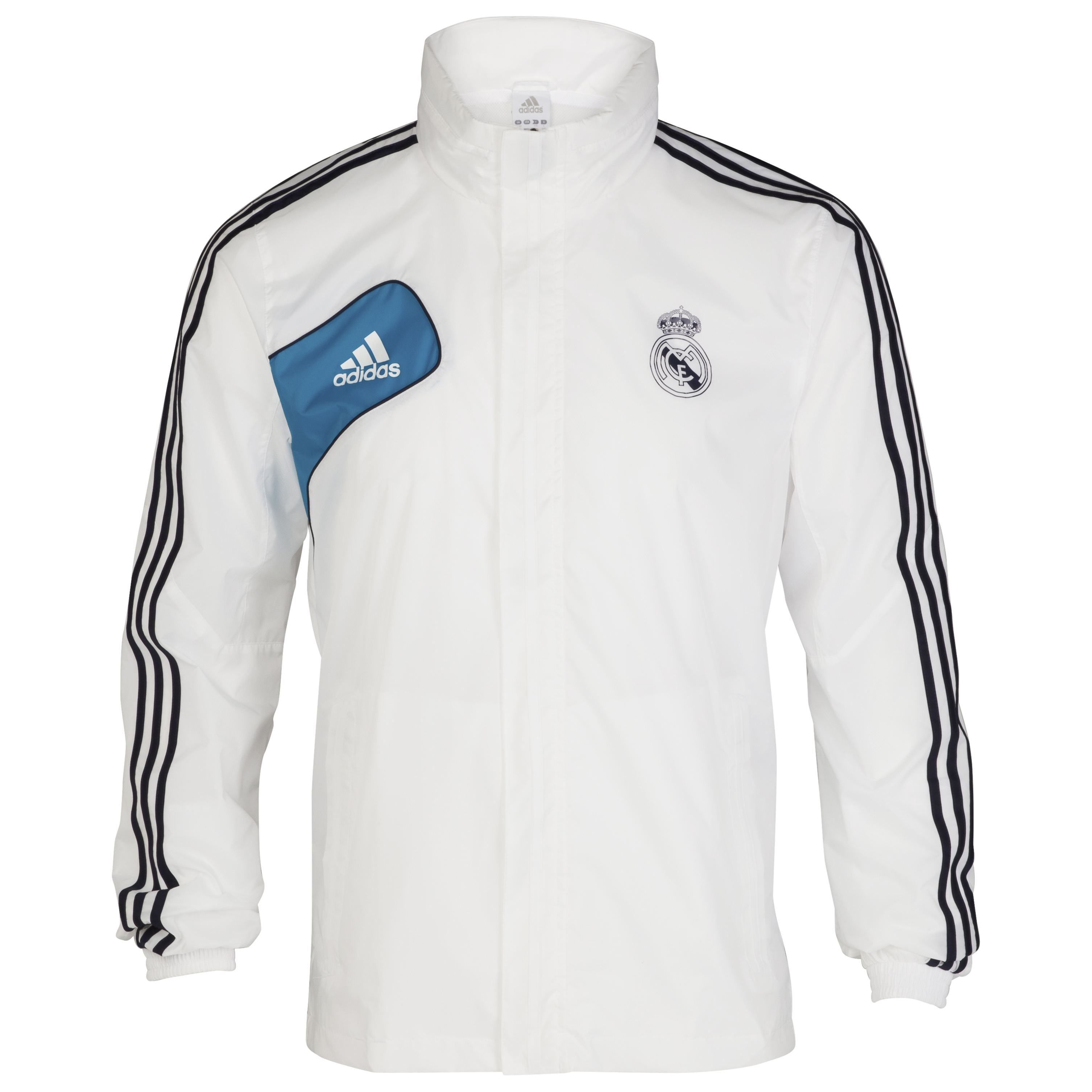 Real Madrid Training All Weather Jacket - White/Turquoise