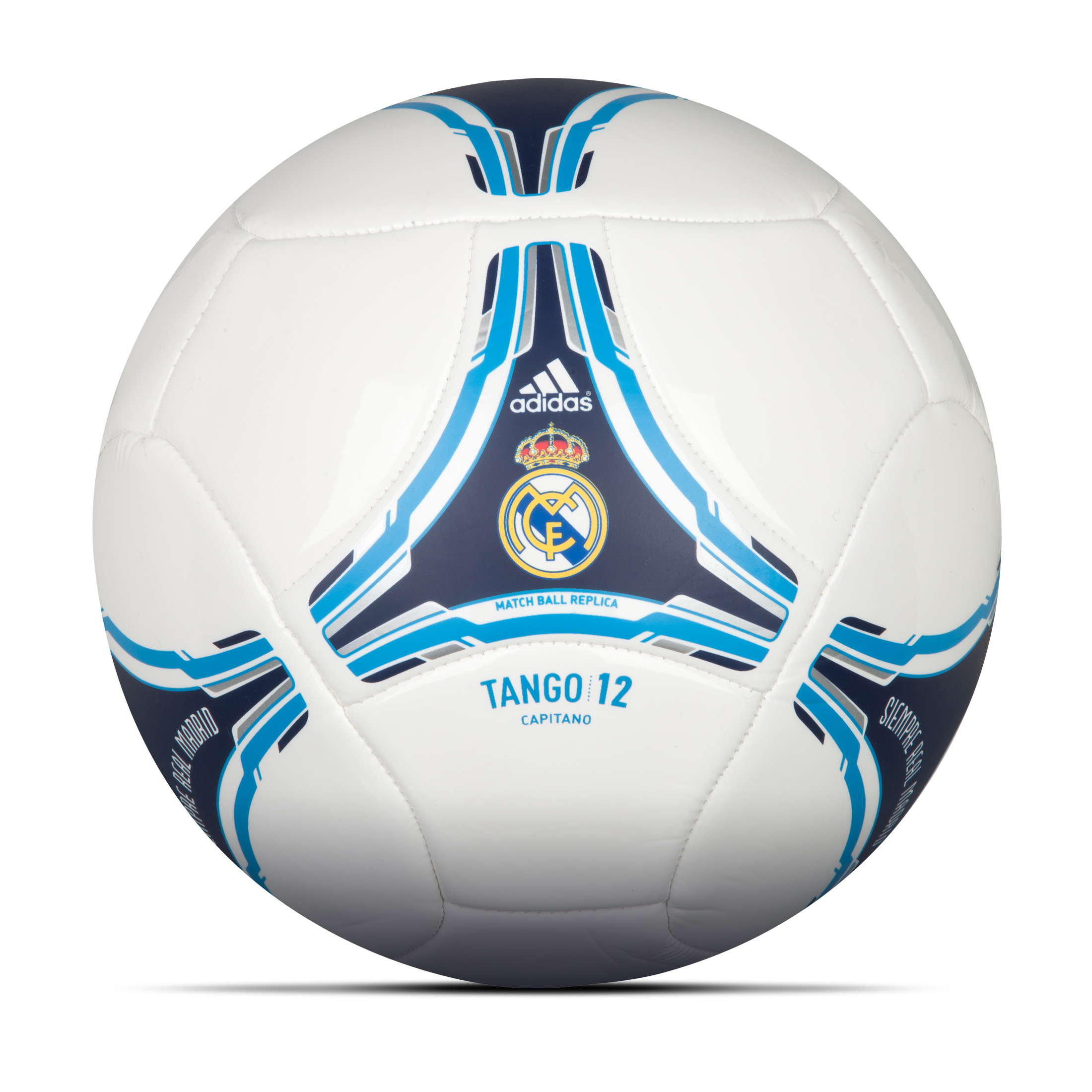 adidas Real Madrid 2012 Capitano Football - White/Noble Ink S10/Turquoise