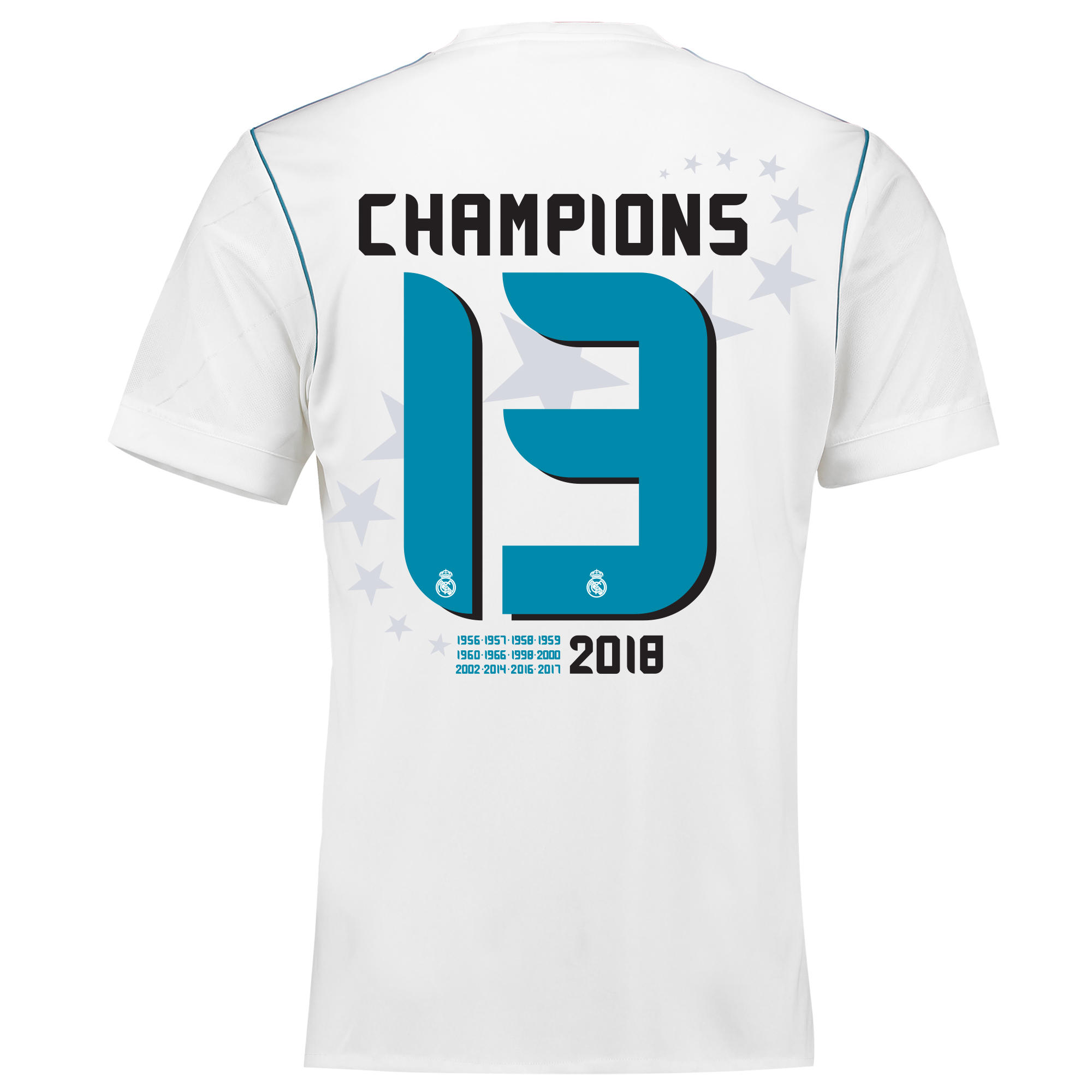 Real Madrid Home Shirt 2017-18 with Champions 13 printing