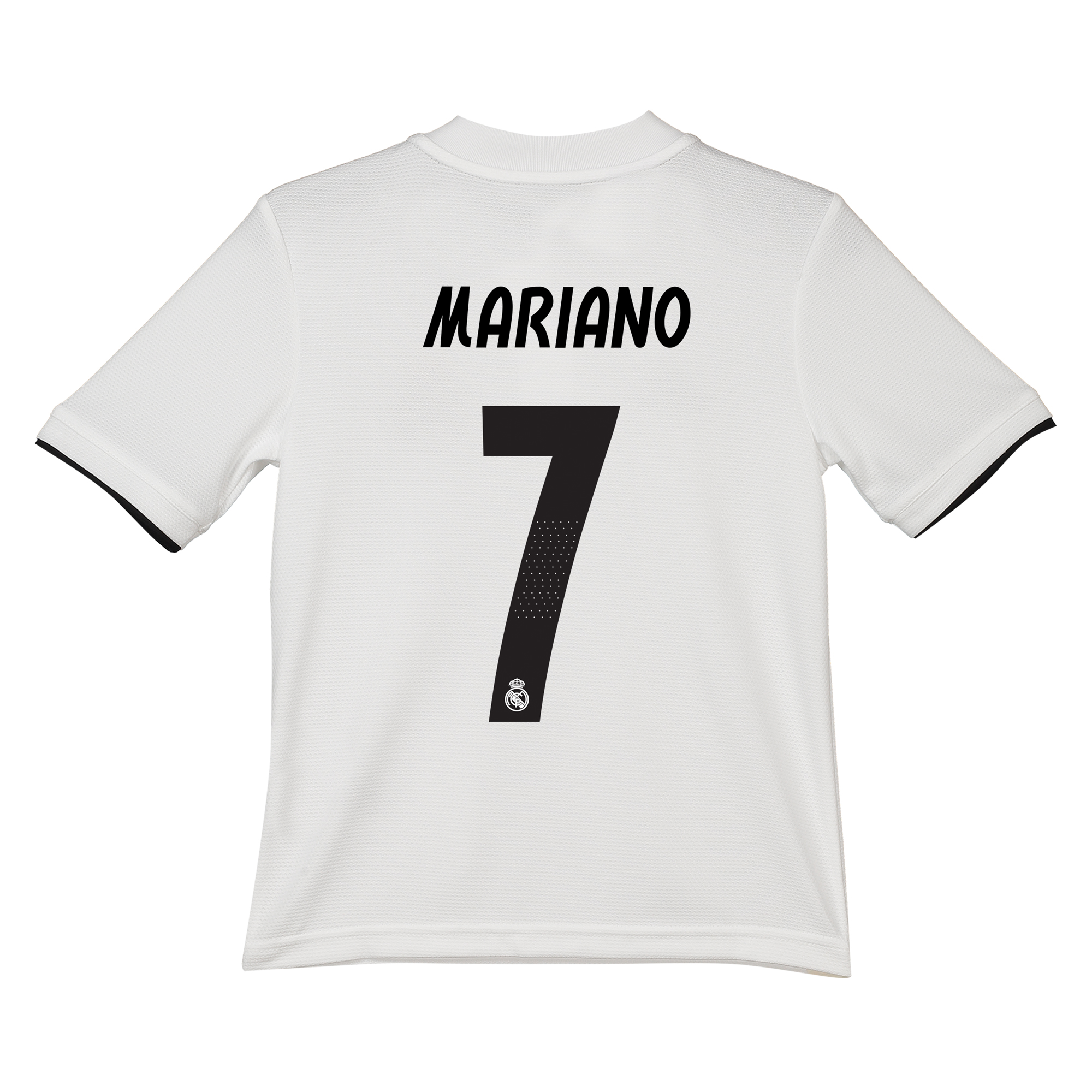 Real Madrid Home Shirt 2018-19 - Kids with Mariano 7 printing - With Exclusive Badges