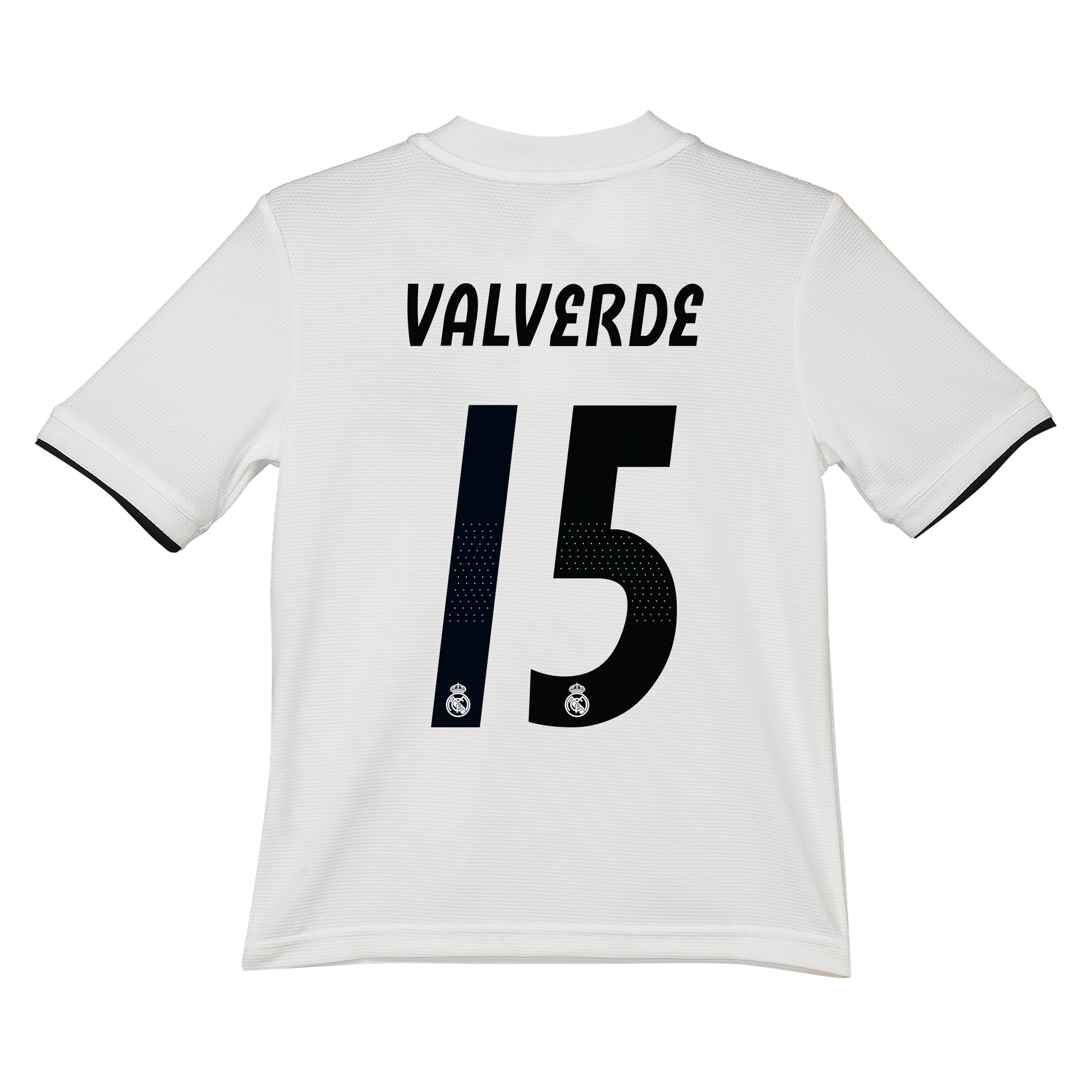 Real Madrid Home Shirt 2018-19 - Kids with Valverde 15 printing - With Exclusive Badges