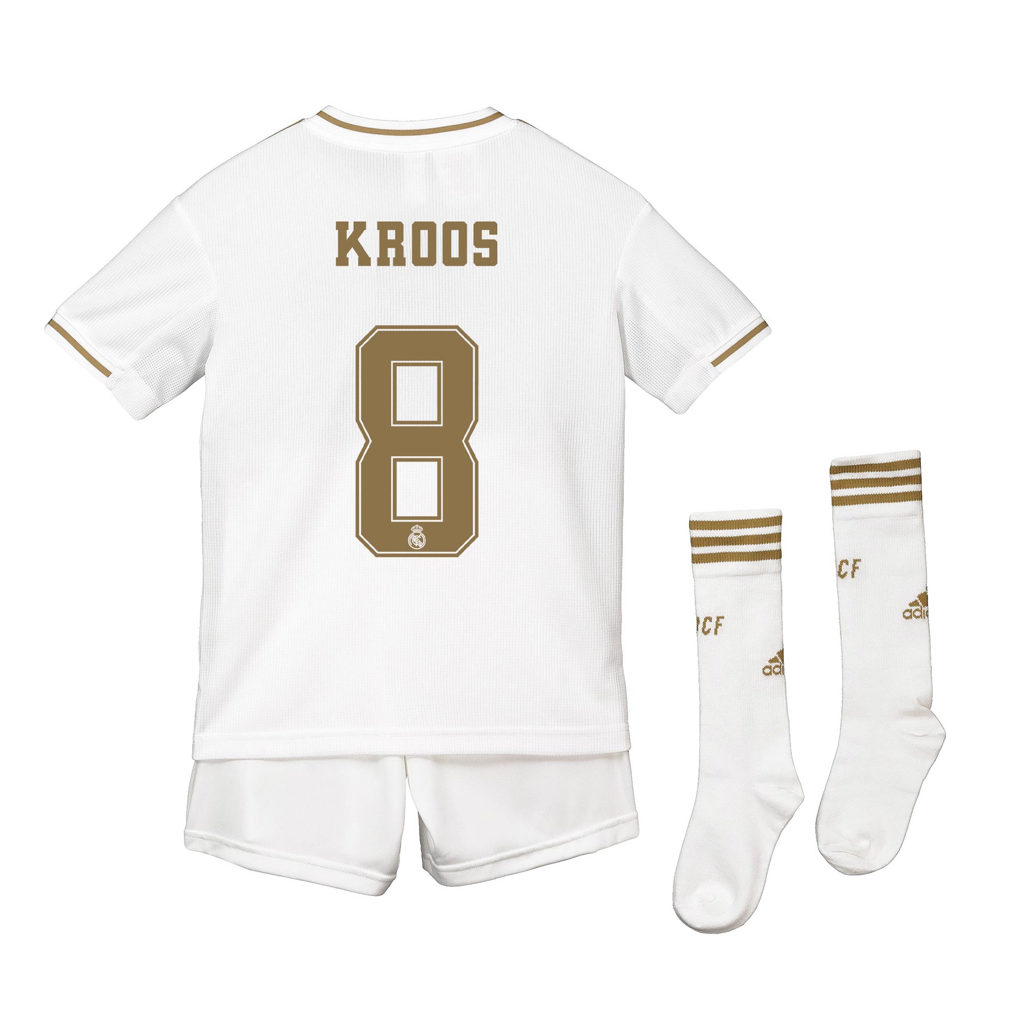 Real Madrid Real Madrid Home Kit 2019 - 20 - Kids with Kroos 8 printing