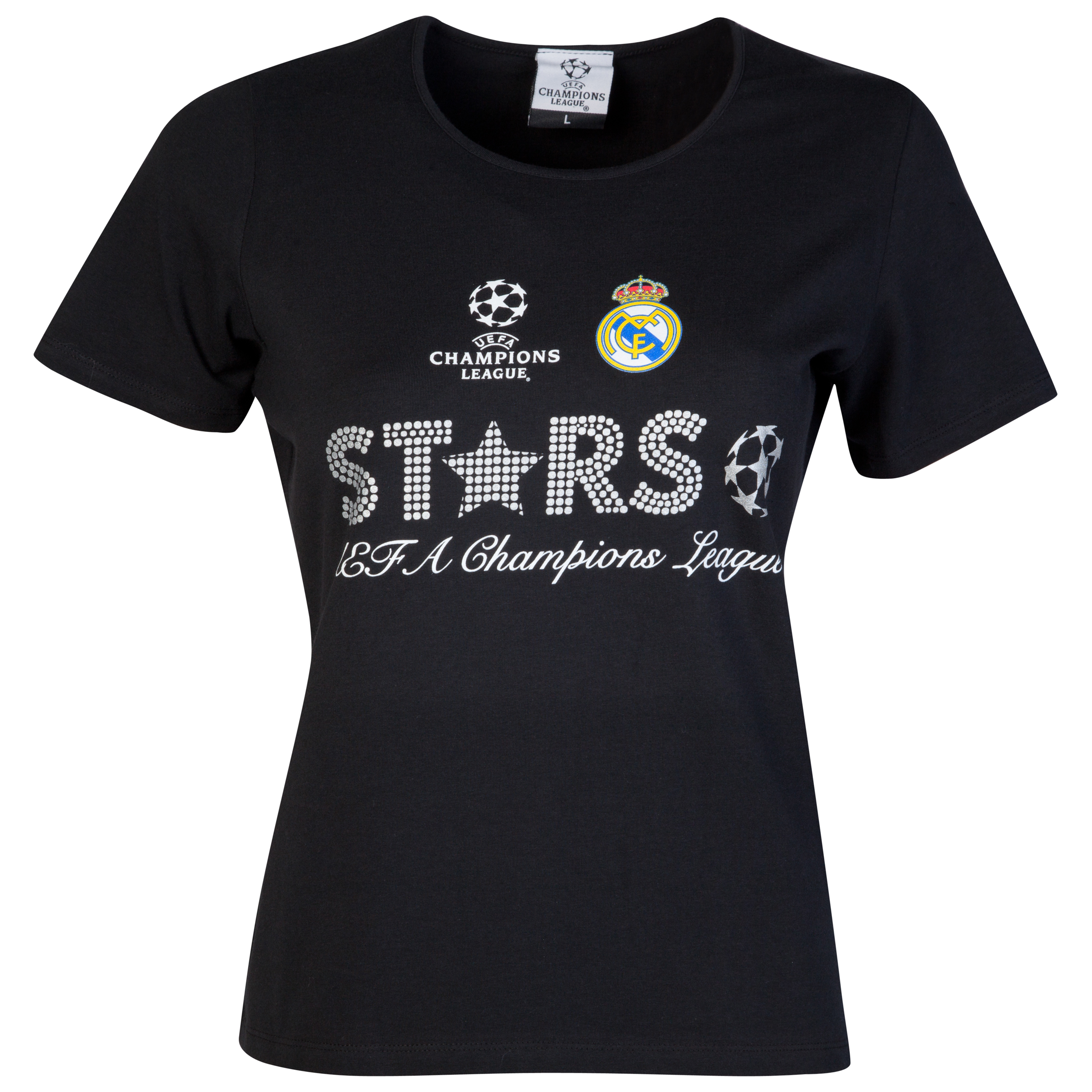 Camiseta Real Madrid de la Liga de Campeones - Negra - Mujer