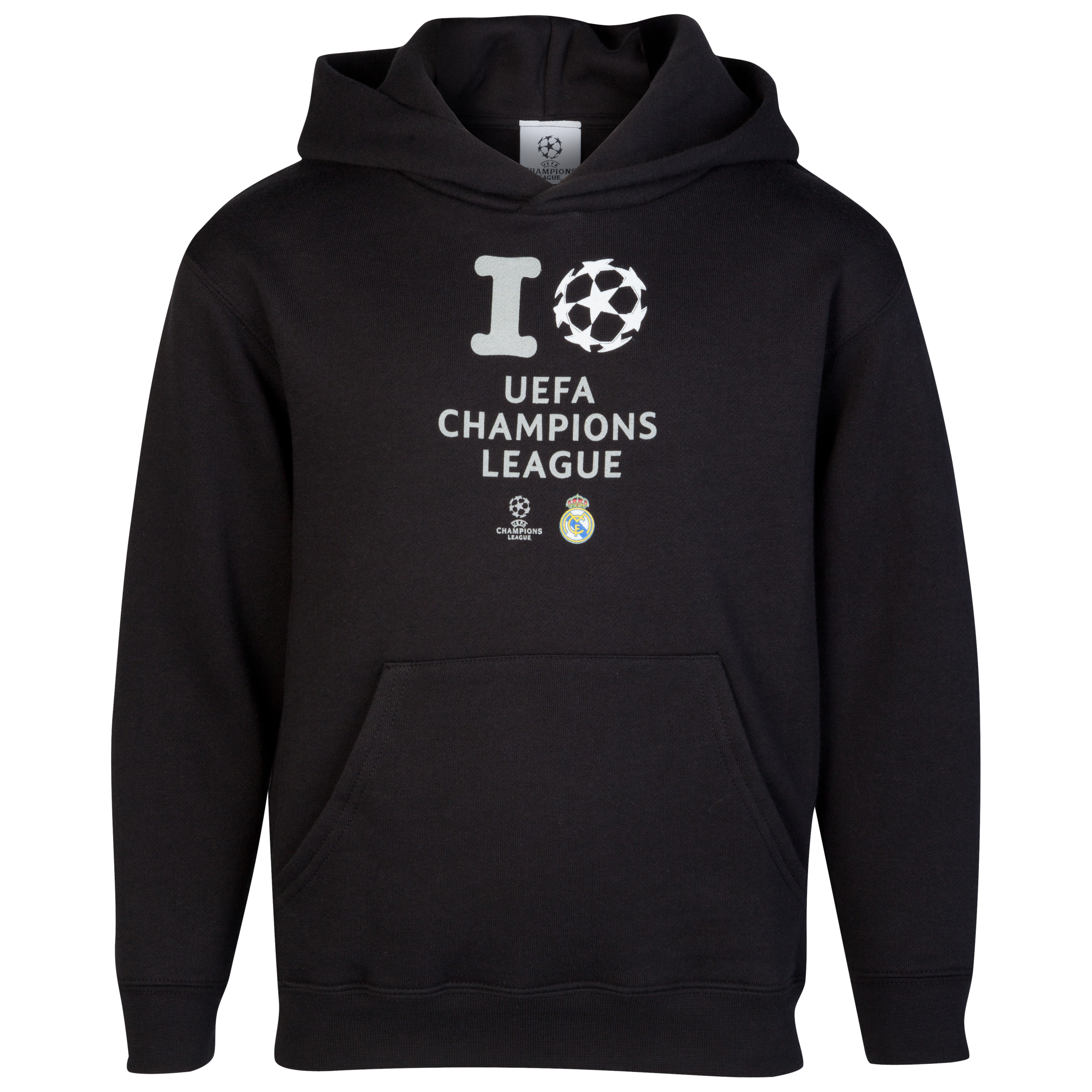 Sudadera Real Madrid de la Liga de Campeones ´I Love UCL´ Brilla en la Oscuridad - Negro - Cadete