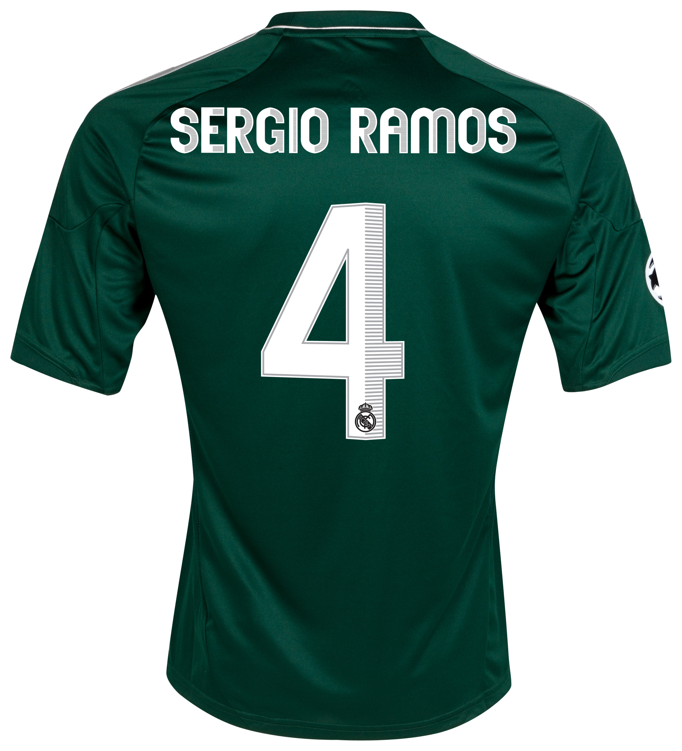 Camiseta tercera equipación UEFA Champions League Real Madrid 2012/13 con impresión 4 Sergio Ramos