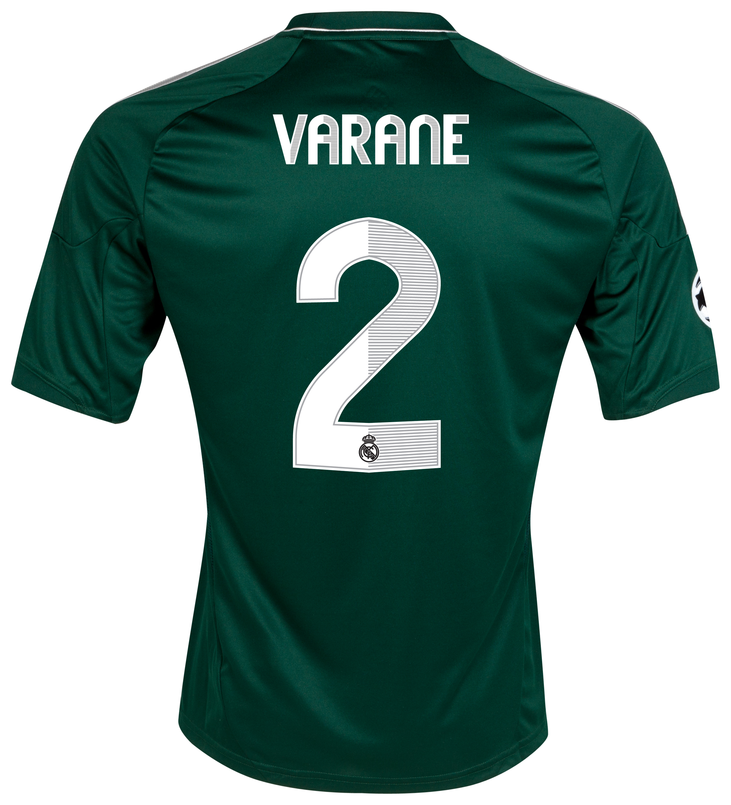Camiseta tercera equipación UEFA Champions League Real Madrid 2012/13 con impresión 2 Varane - Joven