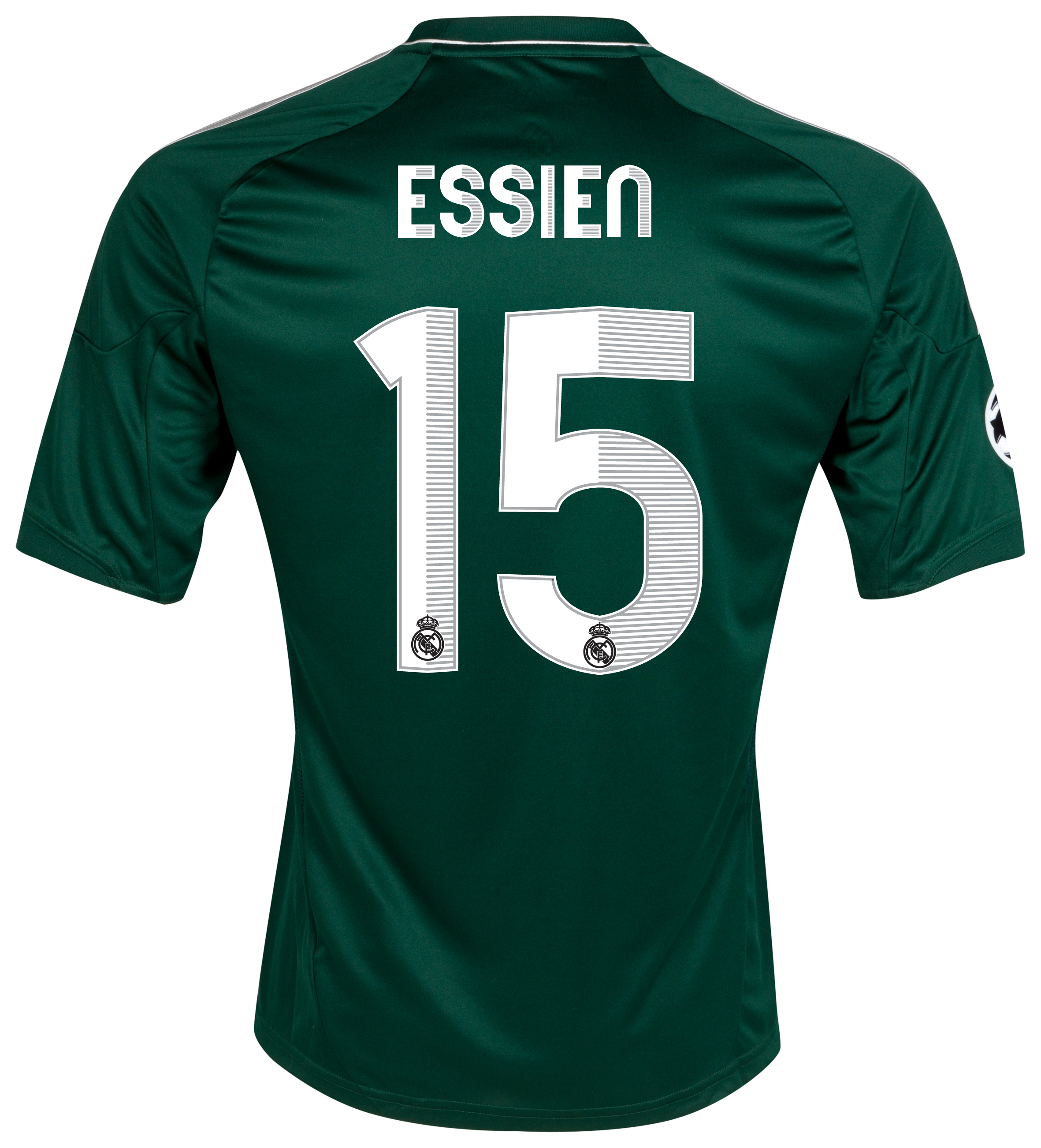Camiseta tercera equipación UEFA Champions League Real Madrid 2012/13 con impresión 15 Essien - Joven