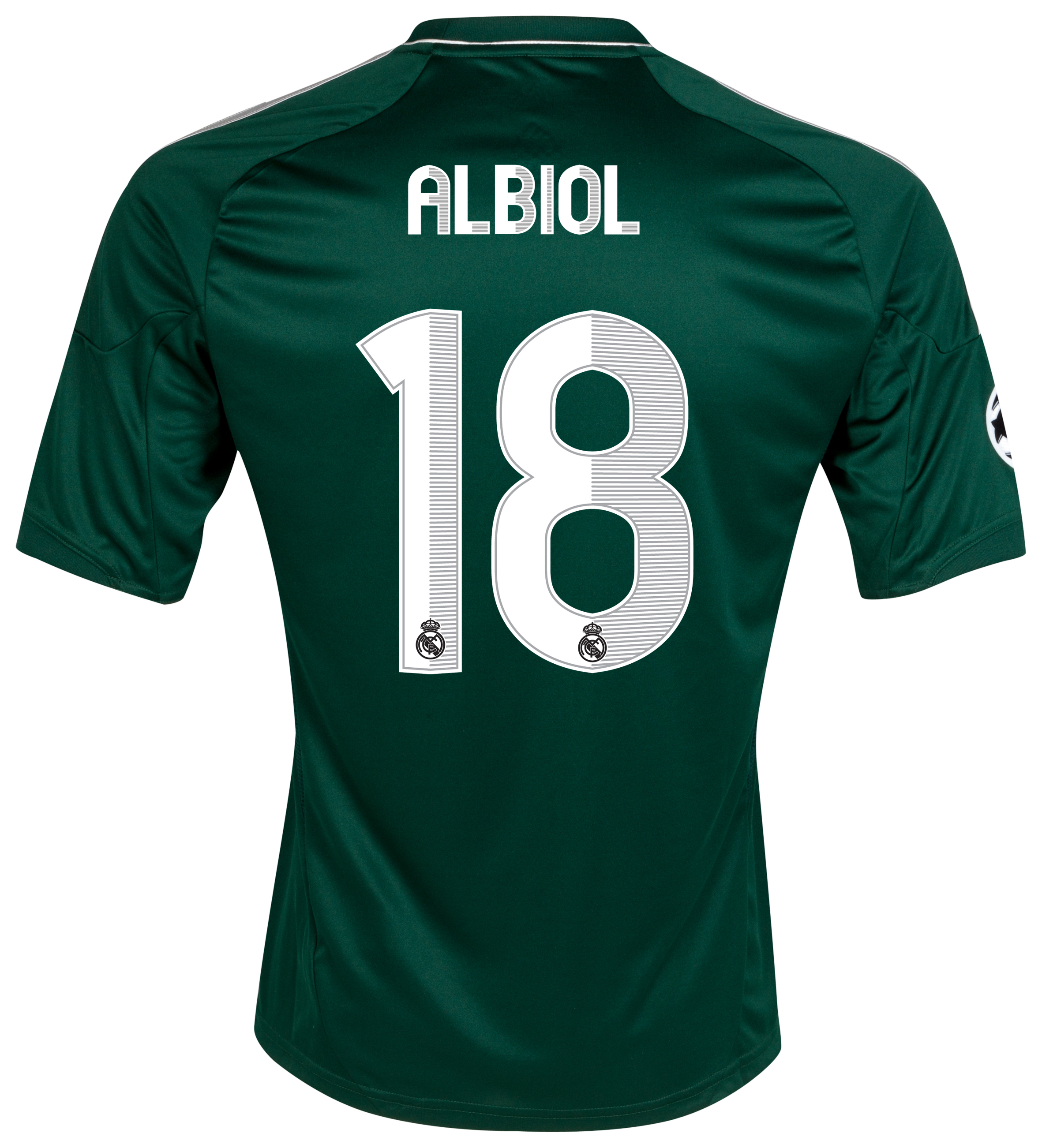 Camiseta tercera equipación UEFA Champions League Real Madrid 2012/13 con impresión 18 Albiol - Joven