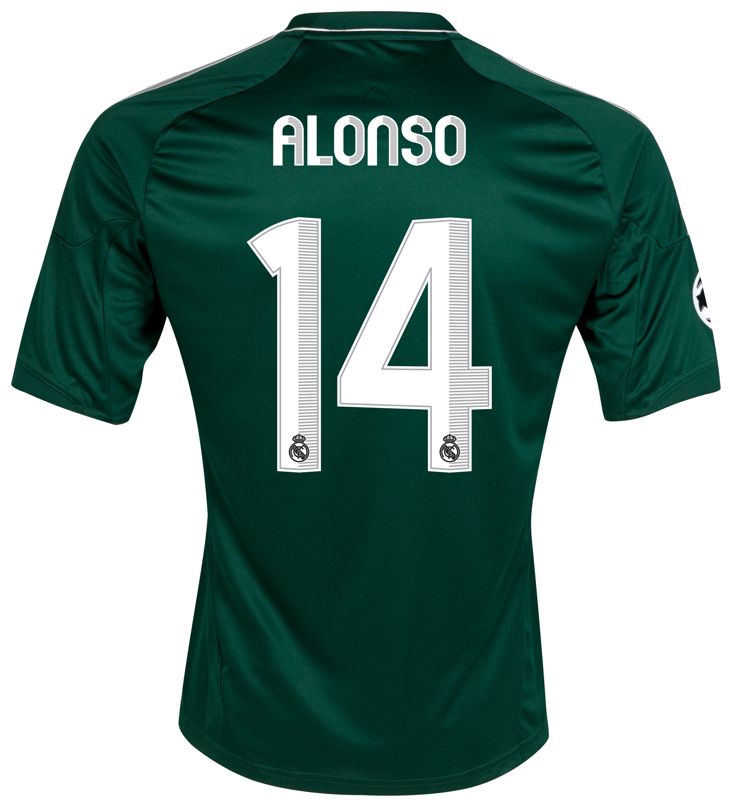 Camiseta tercera equipación UEFA Champions League Real Madrid 2012/13 con impresión 14 Alonso - Niño