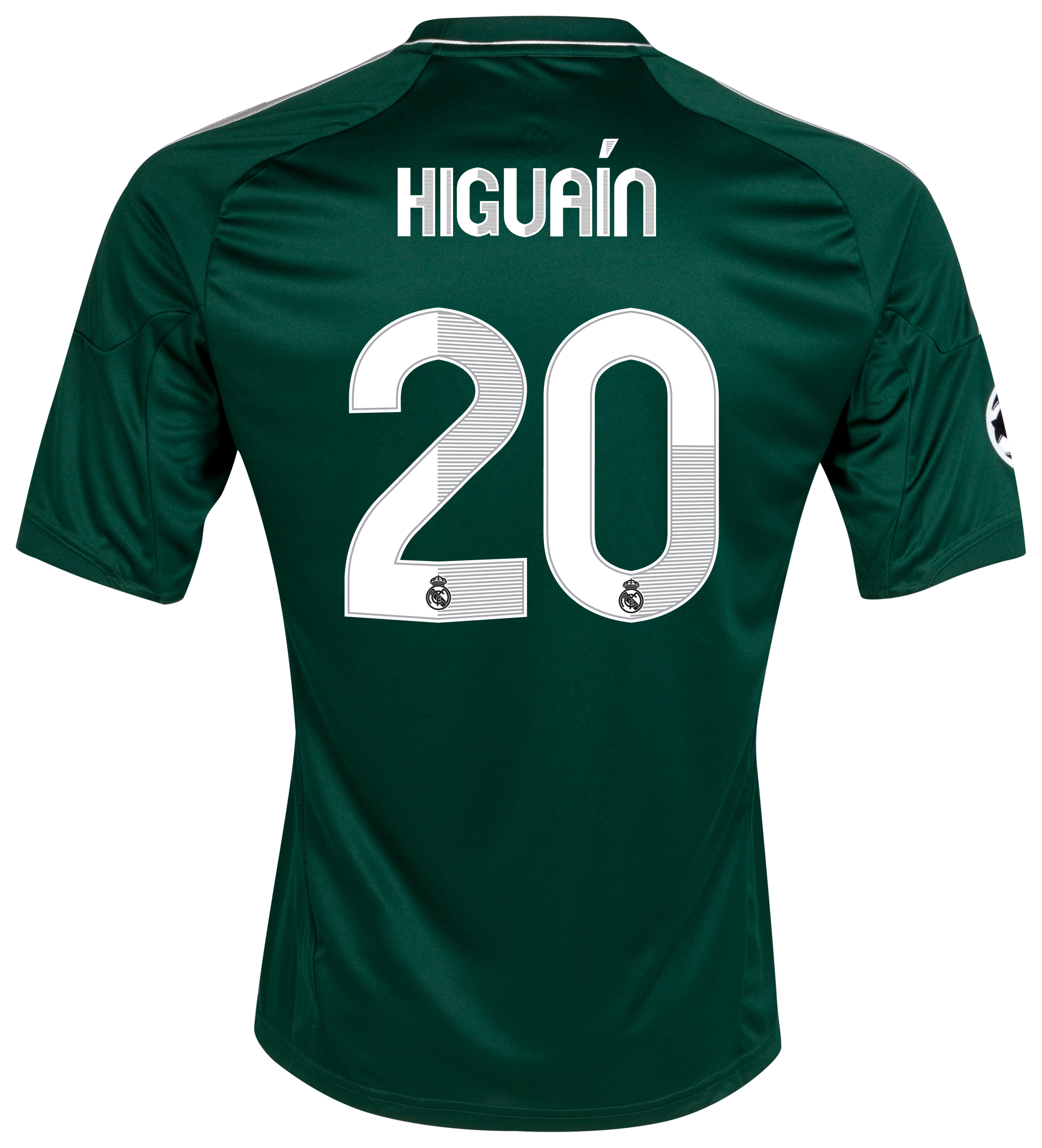 Camiseta tercera equipación UEFA Champions League Real Madrid 2012/13 con impresión 20 Higuaín - Niño