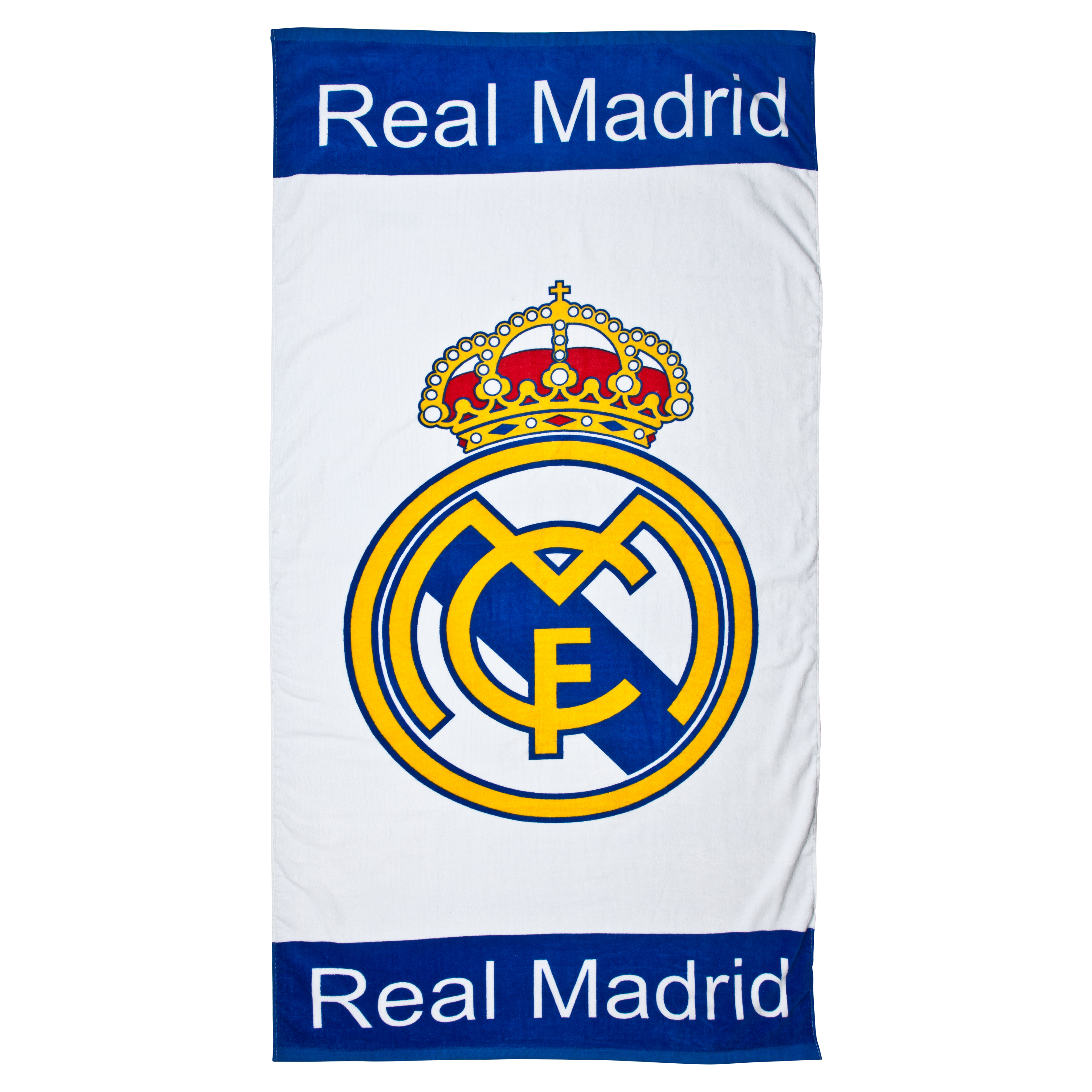 Real Madrid Crest Towel - White - 75cm x 150cm