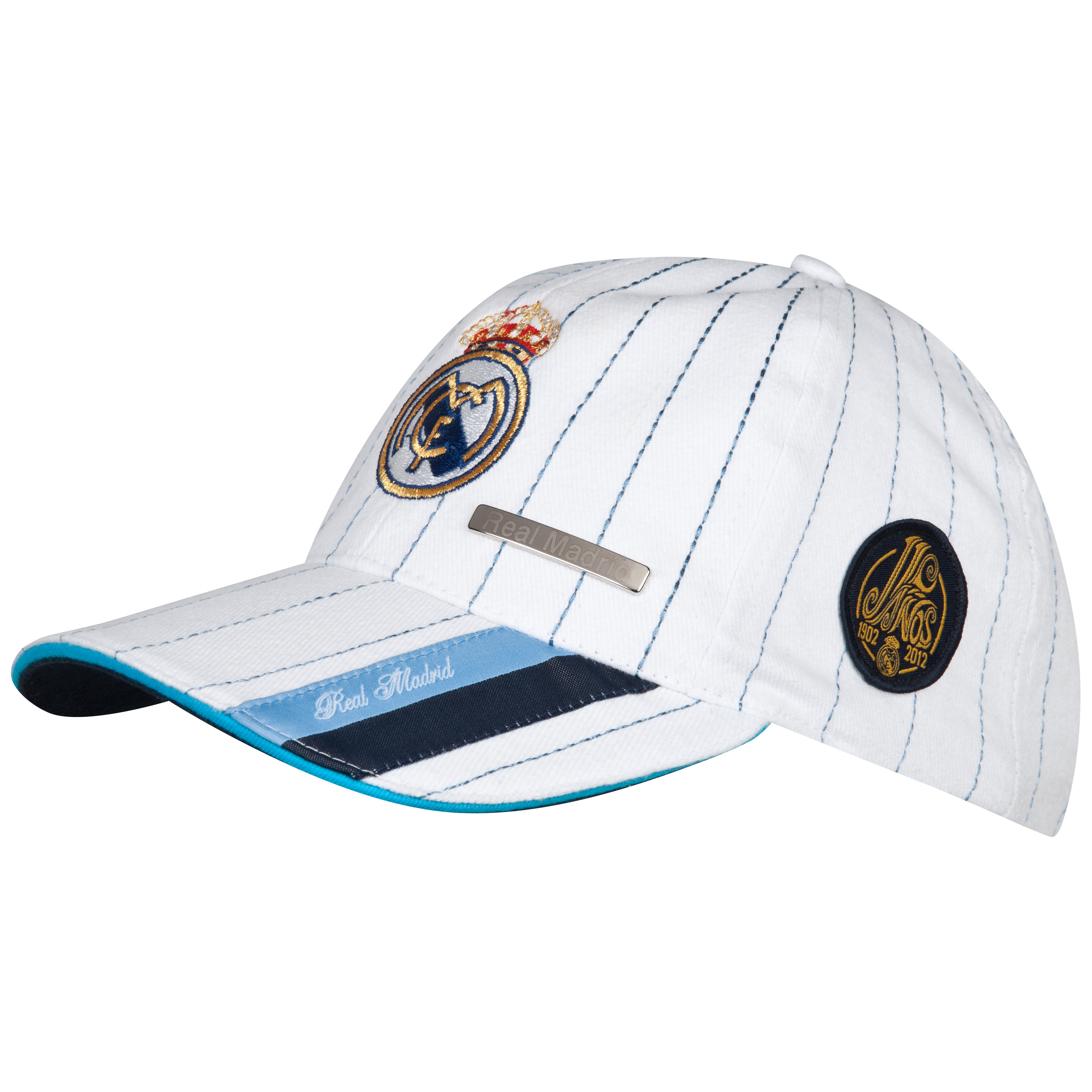 Real Madrid Gorra con Escudo - Adultos Blanca