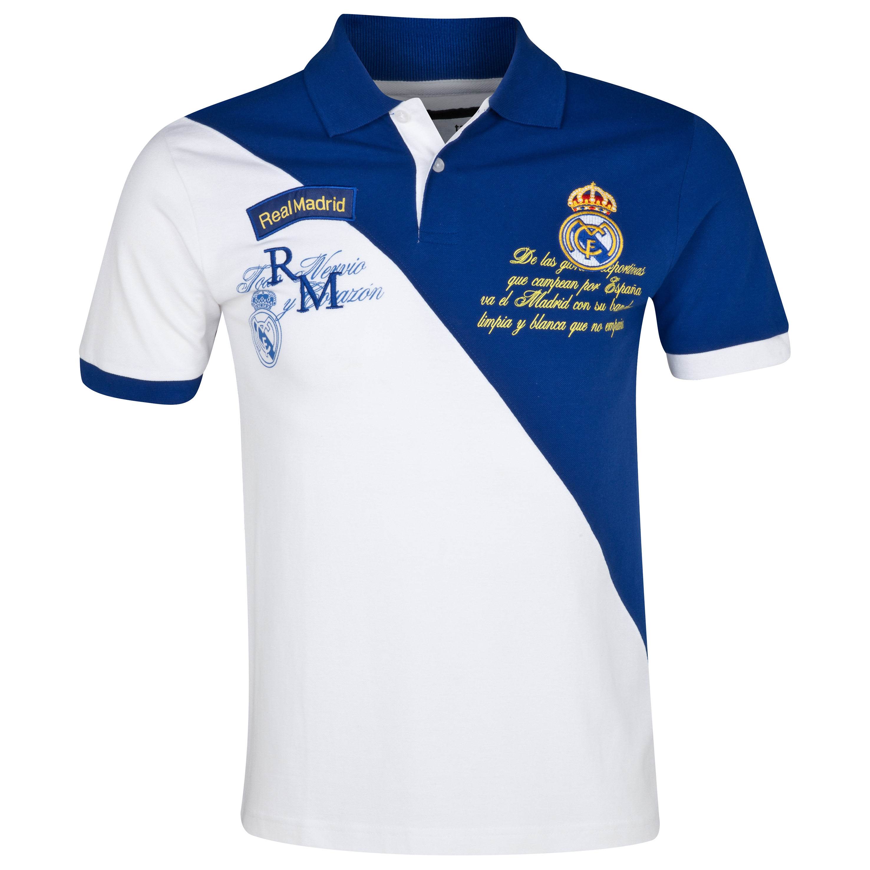 Real Madrid Diagonal Polo - Mens White