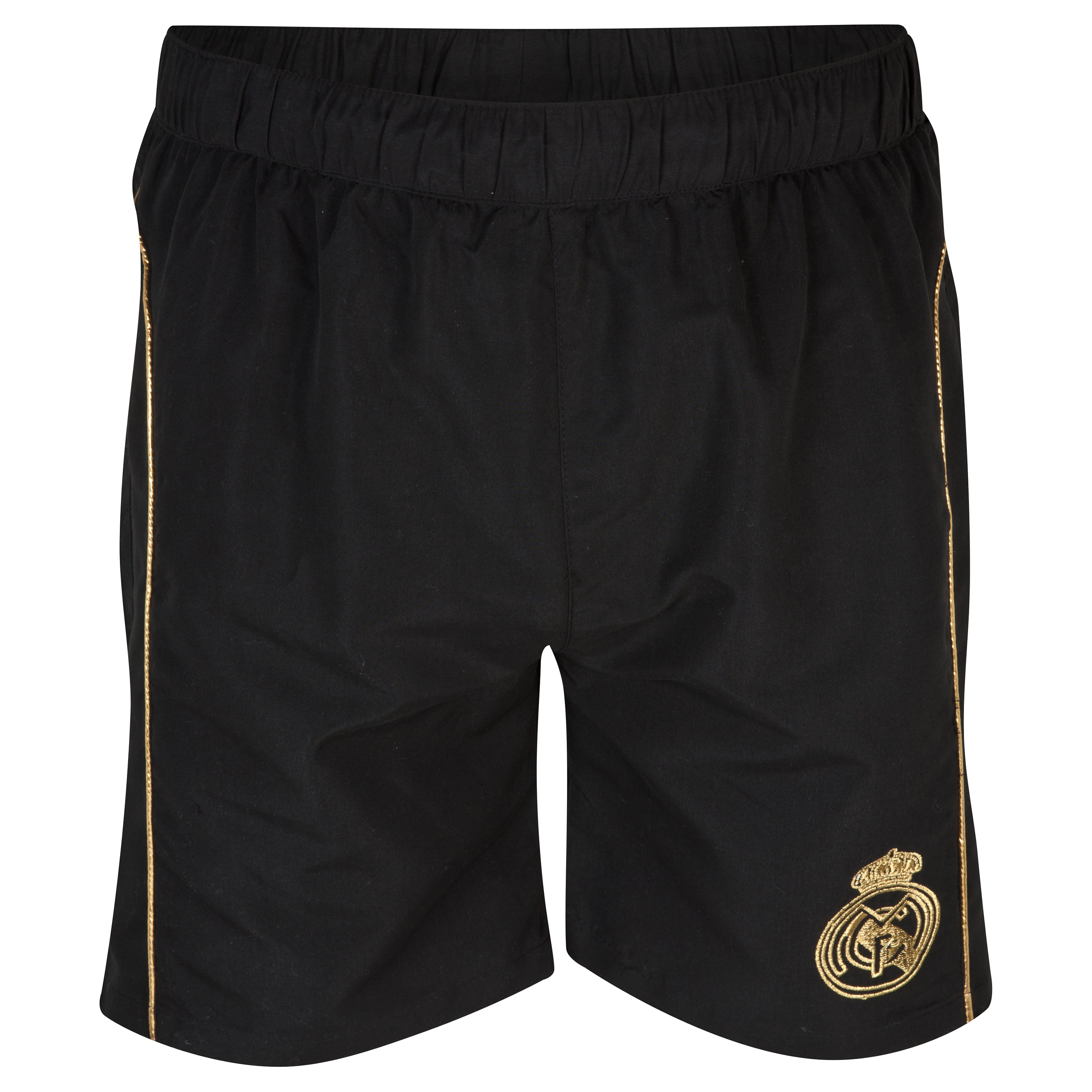 Real Madrid Crest Swim Shorts - Mens Black