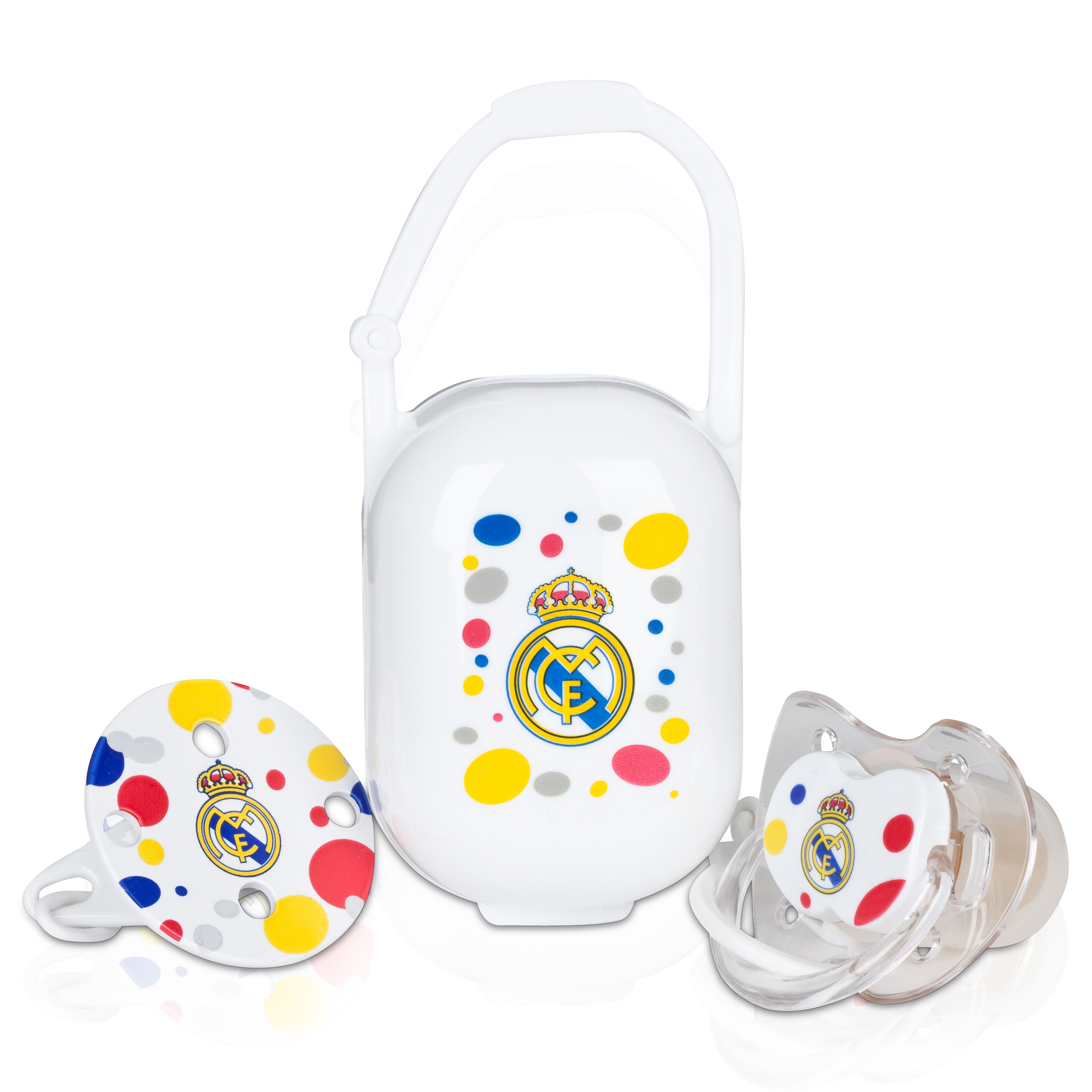 Real Madrid Baby Pacifier Set White