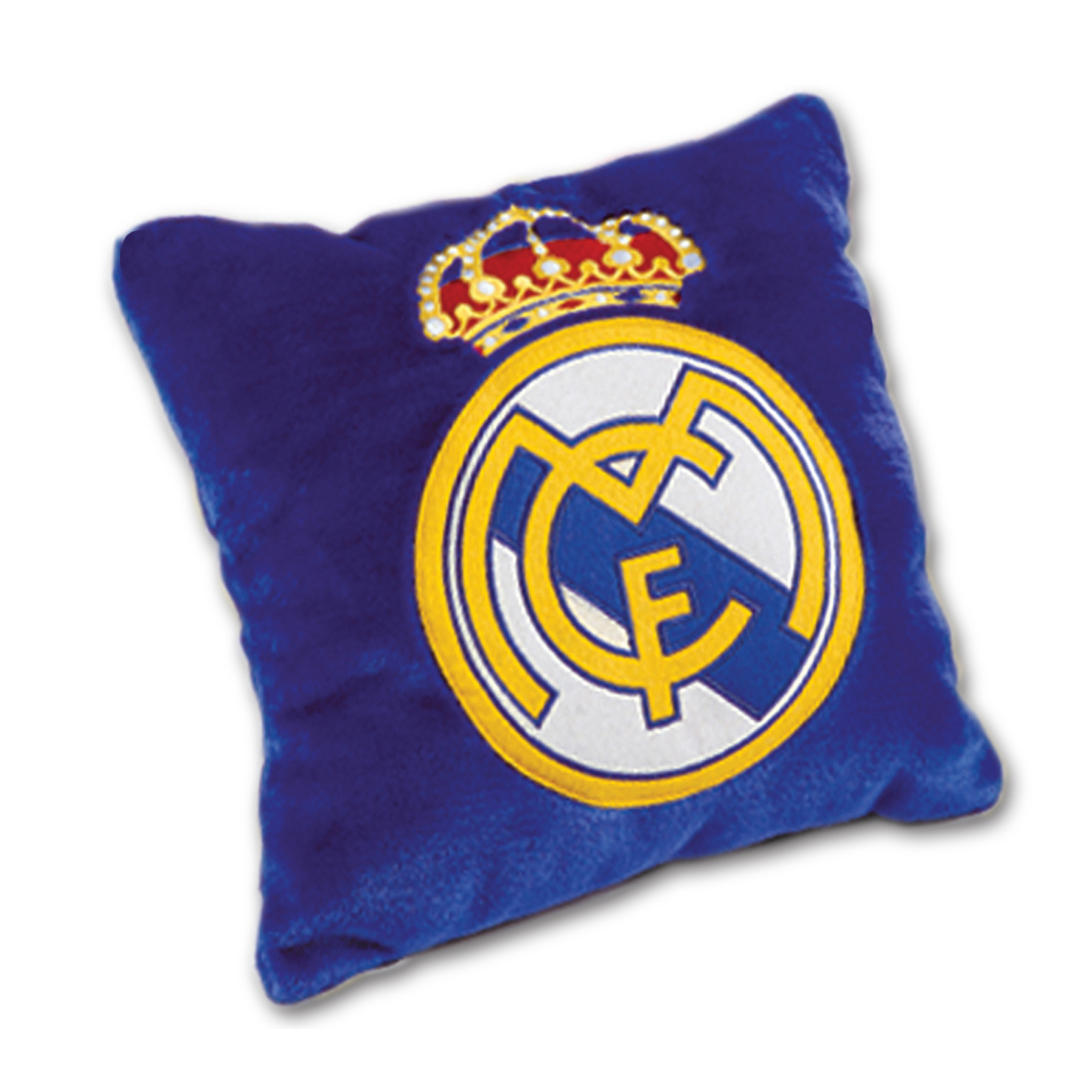 Real Madrid 3D Crest Velvet Cushion 37 x 37cm