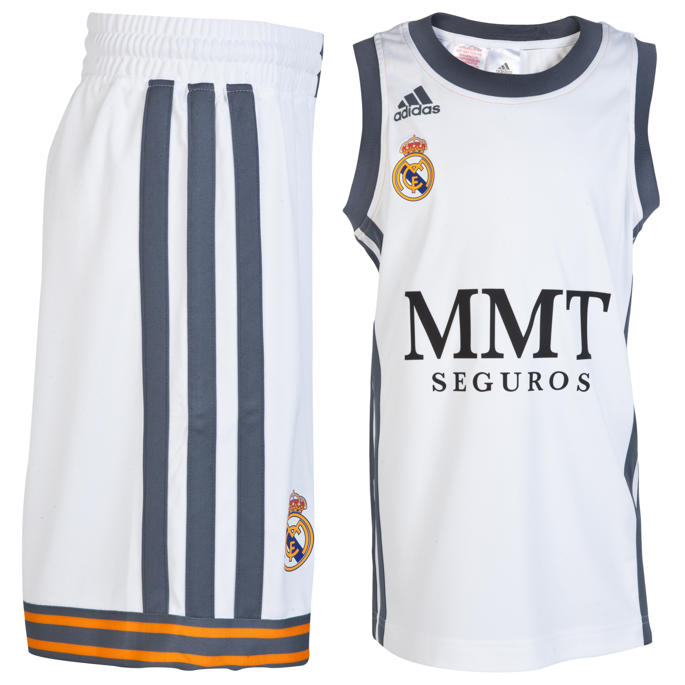 Real Madrid Home Basketball Kit 2013/14 - Kids White